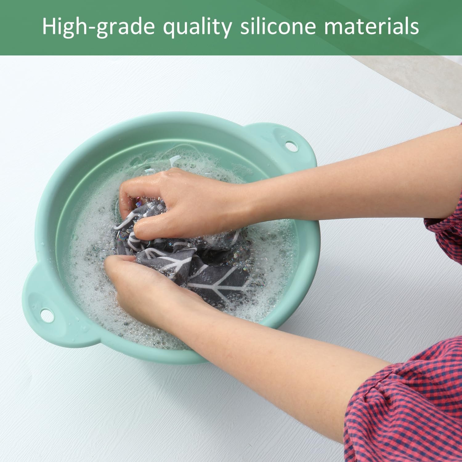 OEM Collapsible Silicone Colander Bowl Set BPA Free Heat Resistant Stainless Steel Nesting Portable Strainer Drain for Pasta Vegetables Fruits Kitchen Camping Hiking Factory