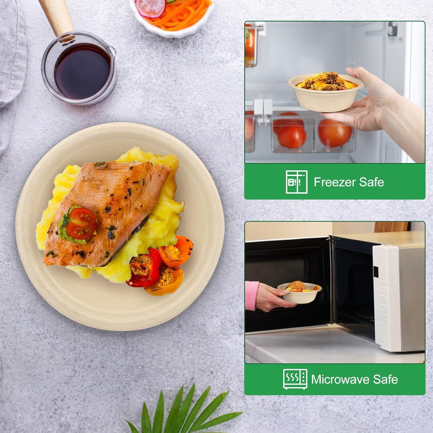 Wholesale Small Paper Bowls 10 oz 500 Pack Heavy Duty Bulk Eco-Friendly Compostable Disposable for Soup Snacks Fruit Biodegradable Bagasse Factory