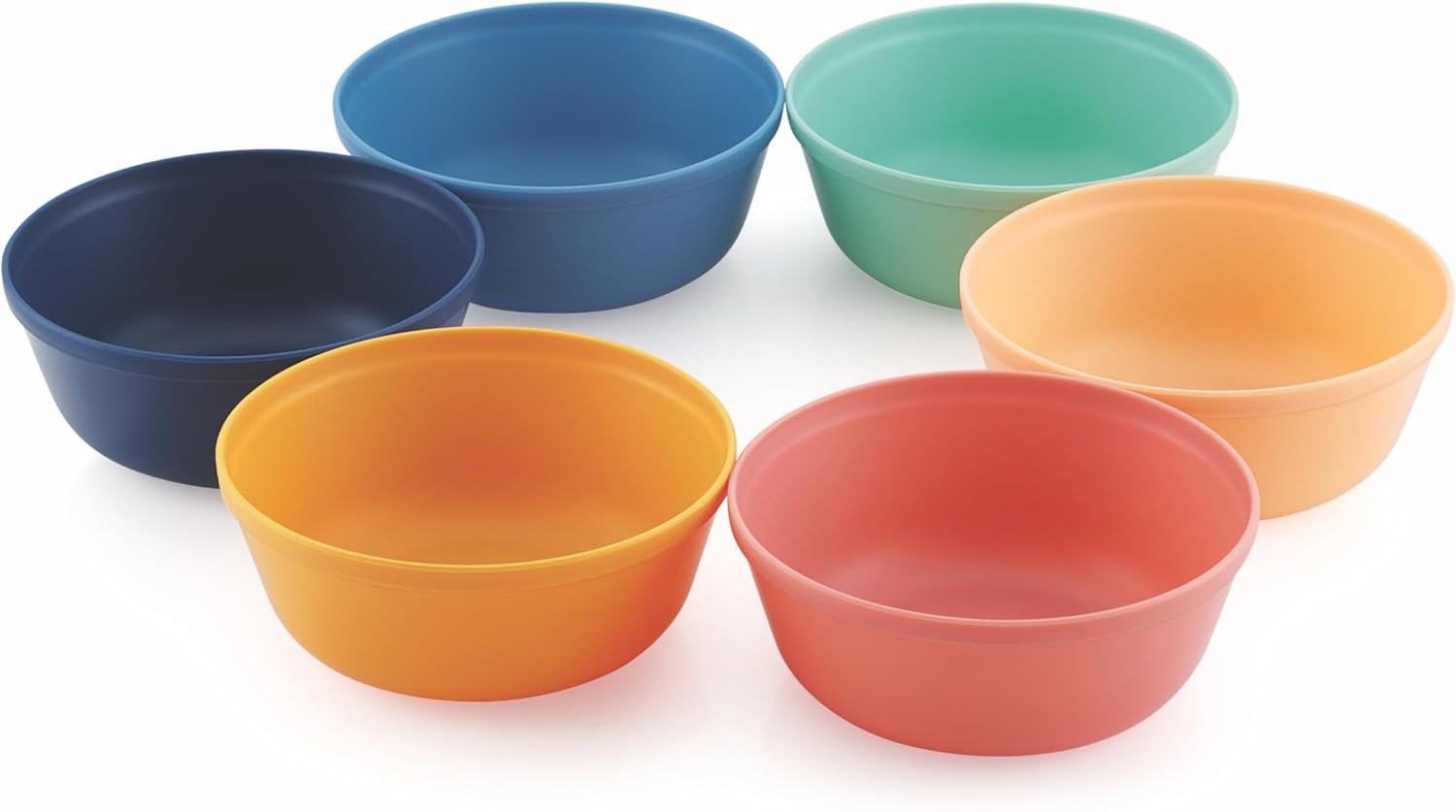 MASTERCOOK Plastic Bowls Set of 6 – 15oz Multipurpose Deep Plates Salad and Pasta Bowls Ideal for Home, Kids, Parties – Stackable Bowl for Kitchen – Non-BPA and Food Grade – Cute Colors
