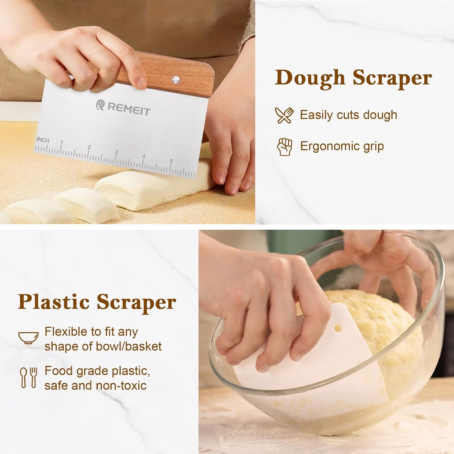 OEM Banneton Bread Proofing Basket Sourdough Starter Kit 9-Inch Round 10-Inch Oval Baskets Sling Lame Cover Scraper Whisk Baking Supplies Factory