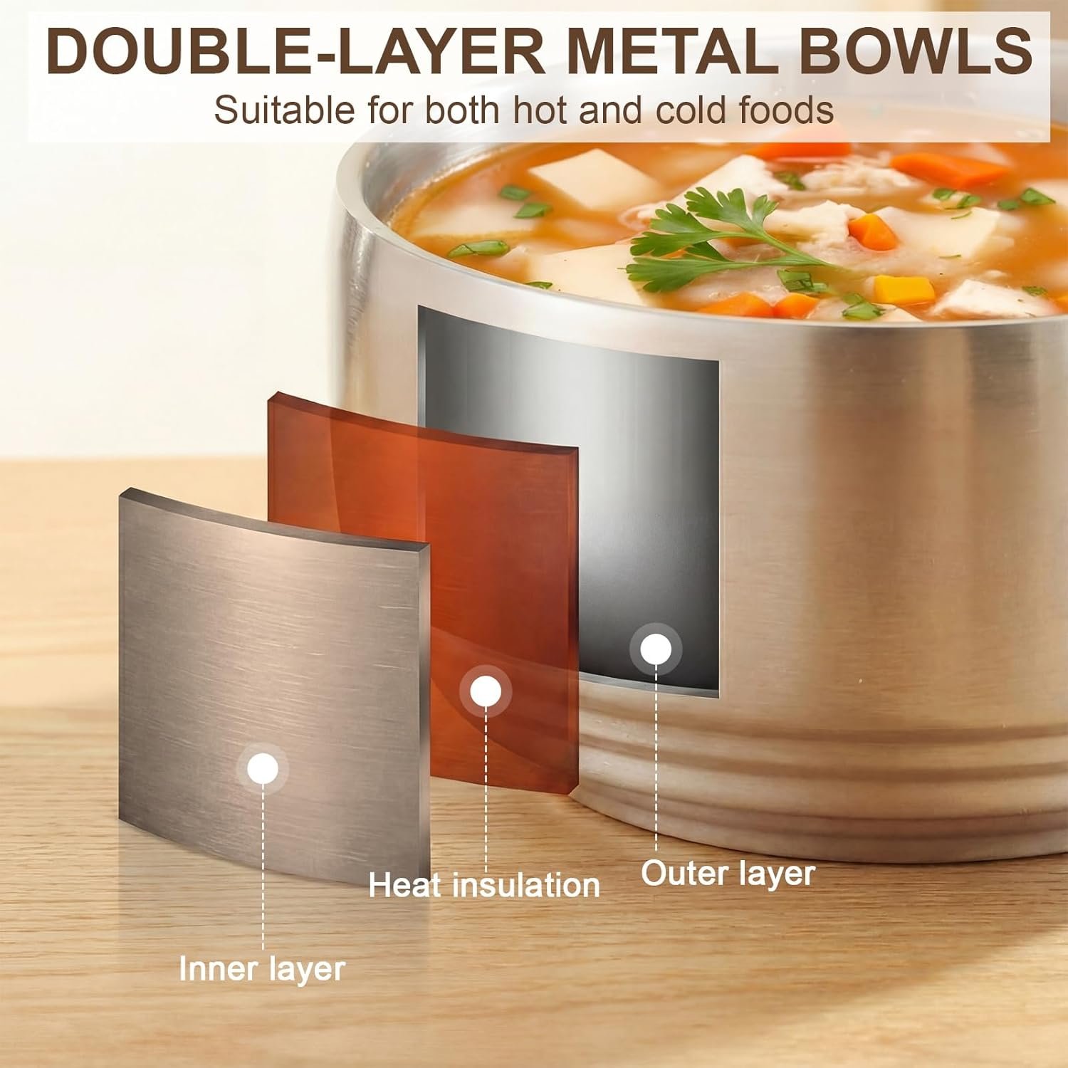 Wholesale 2 Sets 14 oz Stainless Steel Rice Bowls with Lids Korean Soup Bowls with Chopsticks and Spoon Reusable Insulated Serving Bowls for Home Kitchen Restaurant Factory Wholesale 2 Sets 14 oz Stainless Steel Rice Bowls with Lids Korean Soup Bowls with Chopsticks and Spoon Reusable Insulated Serving Bowls for Home Kitchen Restaurant Factory