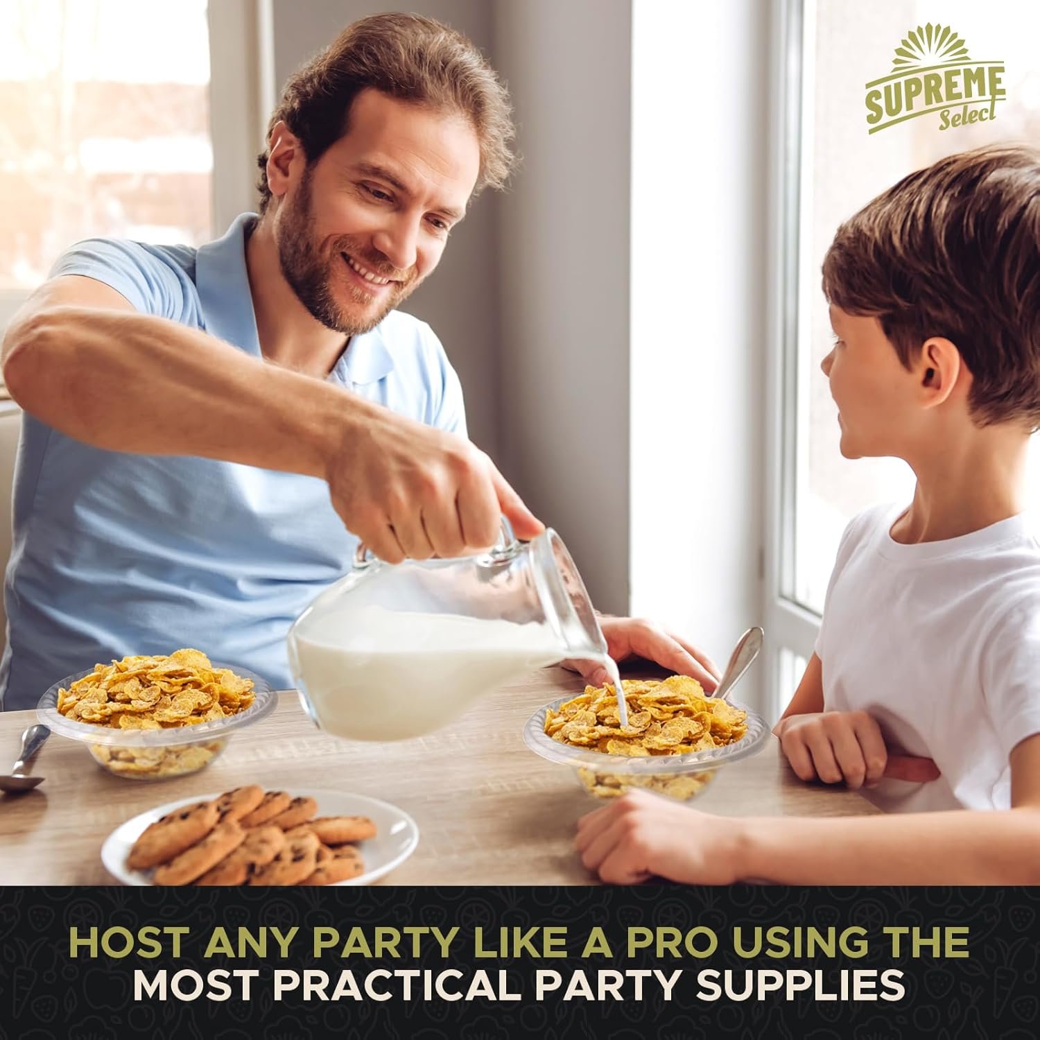 Wholesale Clear Disposable Plastic Bowls [Pack of 40 | 12oz] Microwave Safe Sturdy Rimmed for Soup Salad Dessert Ice Cream Weddings Parties Kitchen Use Factory