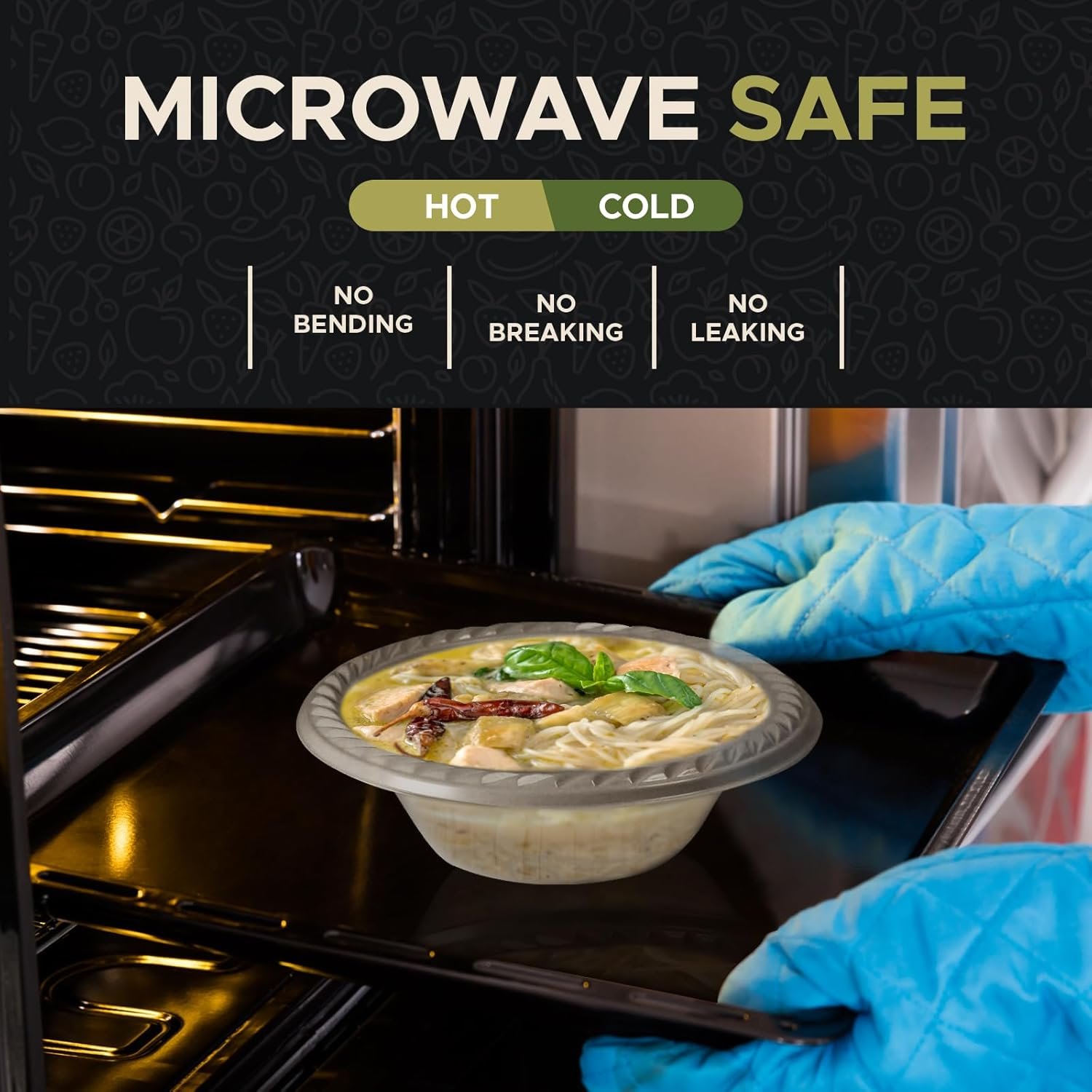 Wholesale Clear Disposable Plastic Bowls [Pack of 40 | 12oz] Microwave Safe Sturdy Rimmed for Soup Salad Dessert Ice Cream Weddings Parties Kitchen Use Factory