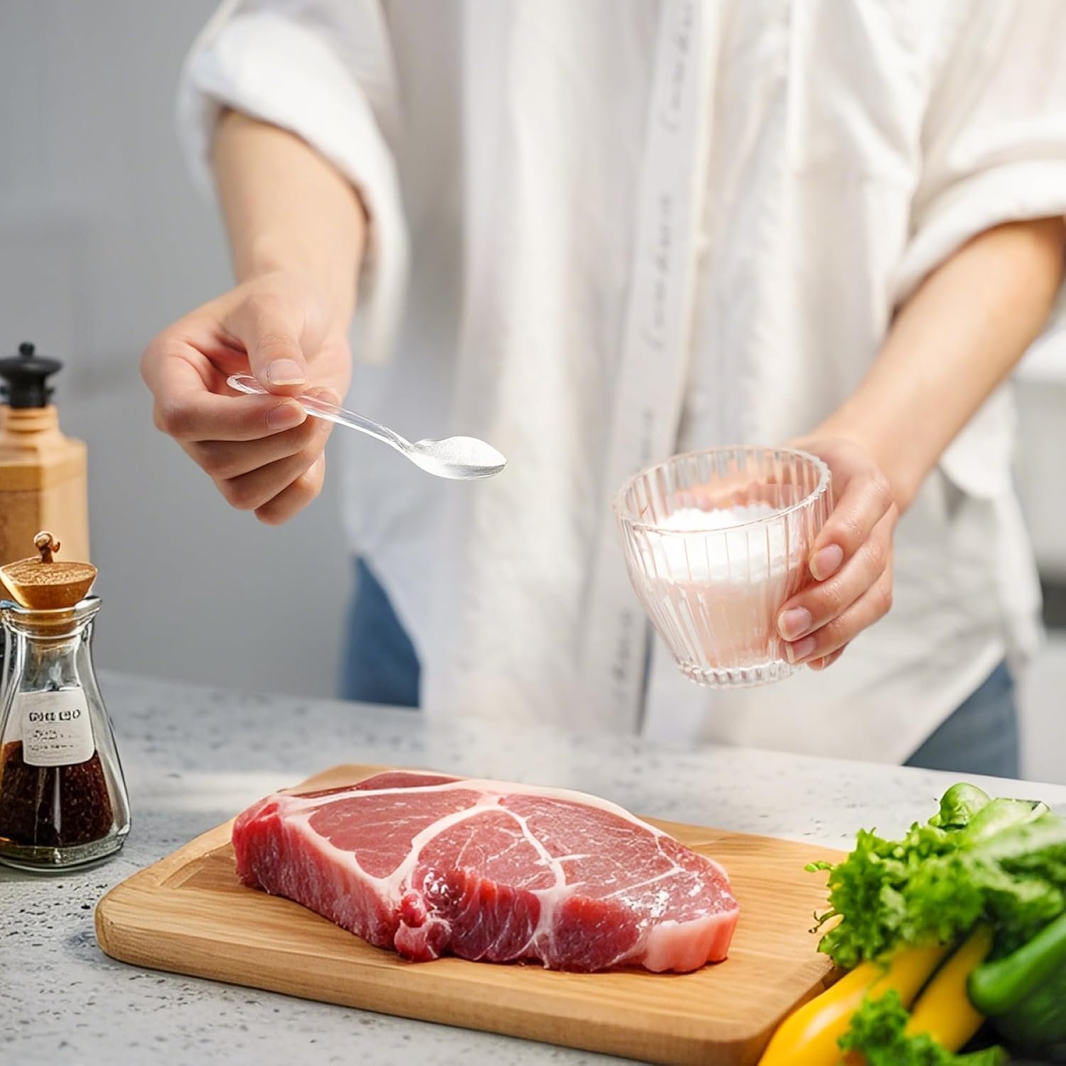 OEM Clear Glass Sugar Bowl with Lid and Spoon 5-Ounce Dispenser for Salt Seasoning Home Kitchen Dishwasher Safe Factory