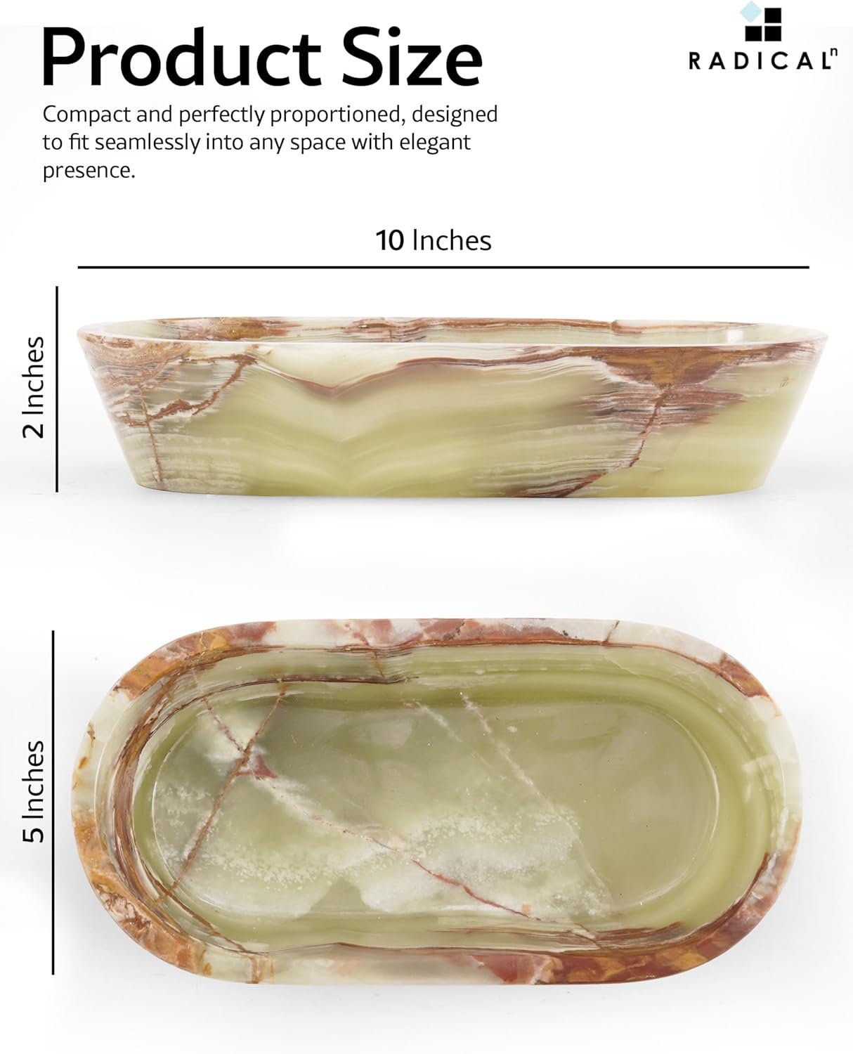 OEM 10-Inch Green Handmade Marble Dough Bowl Key Holder for Dining Table Entryway Farmhouse Decor Factory