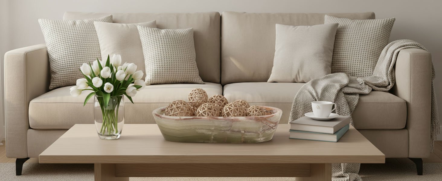 OEM 10-Inch Green Handmade Marble Dough Bowl Key Holder for Dining Table Entryway Farmhouse Decor Factory