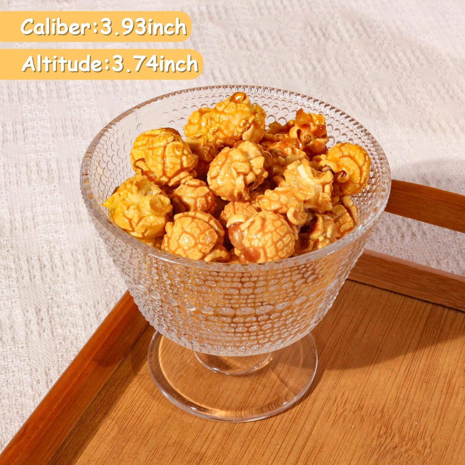 OEM 4-Pack 9 oz Crystal Glass Dessert Bowls for Ice Cream Sundae Fruit Salad Snacks Cocktails Condiments Trifle Factory