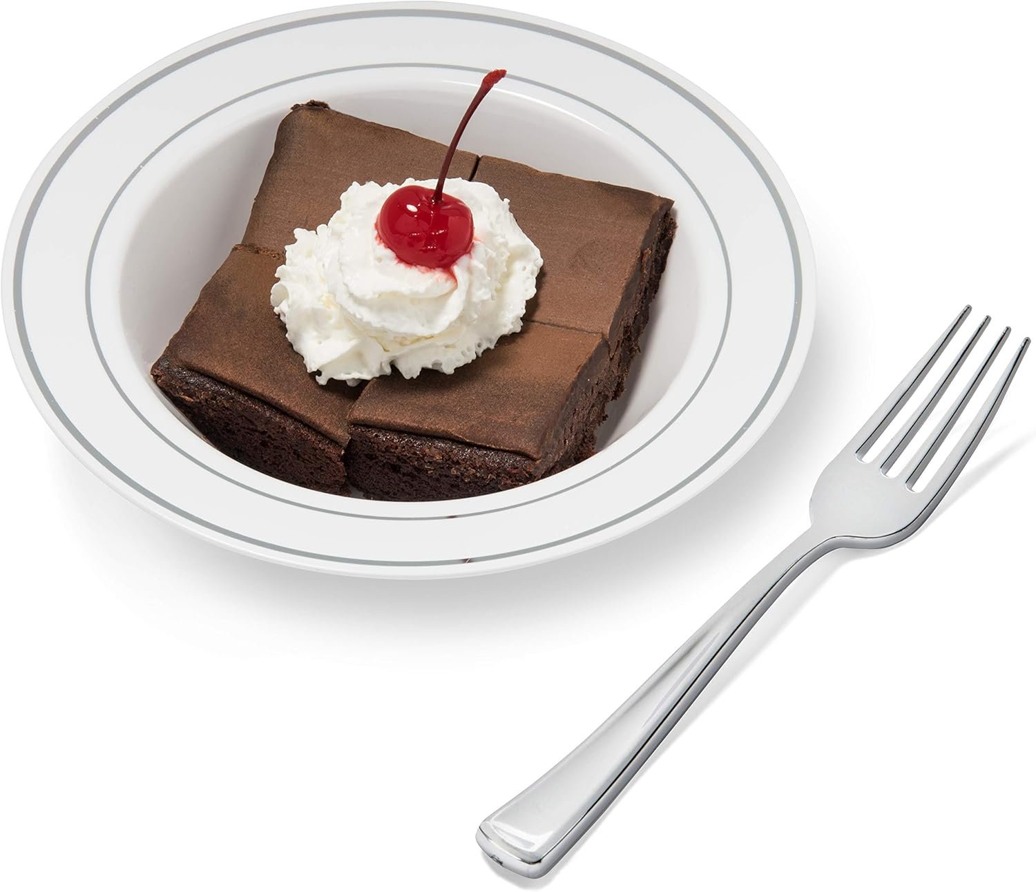 Wholesale Silver Rimmed White Bowls 12 oz 50 Count Hard Plastic Disposable or Reusable for Dessert Salad Cereal Pasta Ideal for Weddings Parties Factory Wholesale Silver Rimmed White Bowls 12 oz 50 Count Hard Plastic Disposable or Reusable for Dessert Salad Cereal Pasta Ideal for Weddings Parties Factory