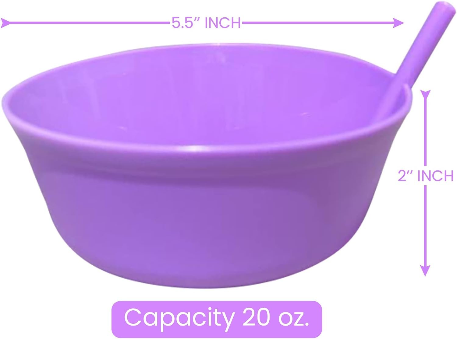 OEM Cereal Bowls with Built-in Straws for Kids Toddlers Set of 4 Dishwasher Safe BPA Free Plastic manufacturer