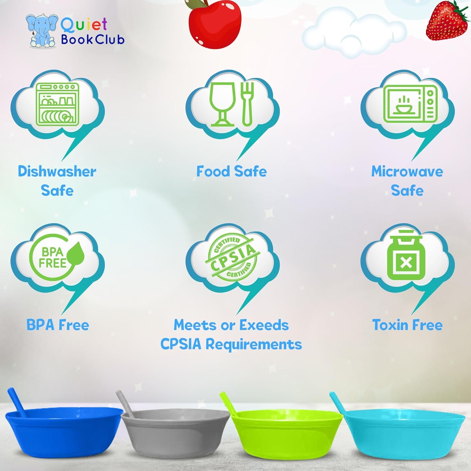 OEM Cereal Bowl with Built-in Straw for Kids Toddlers Boys Plastic Dishwasher Safe BPA Free Factory