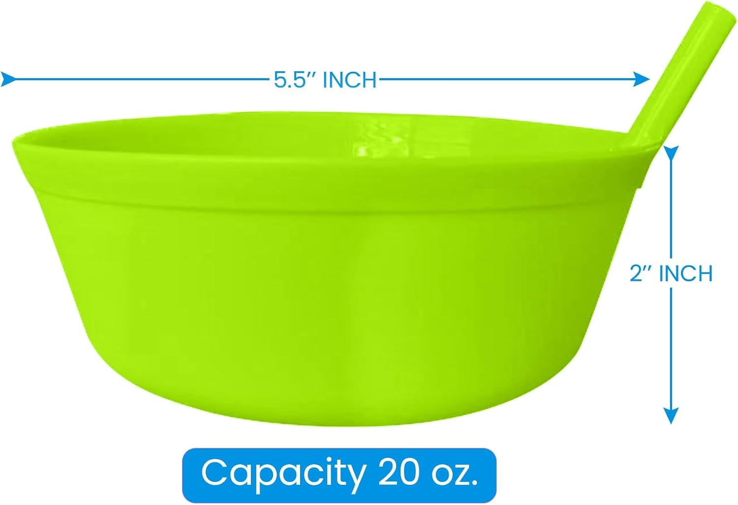 OEM Cereal Bowl with Built-in Straw for Kids Toddlers Boys Plastic Dishwasher Safe BPA Free Factory