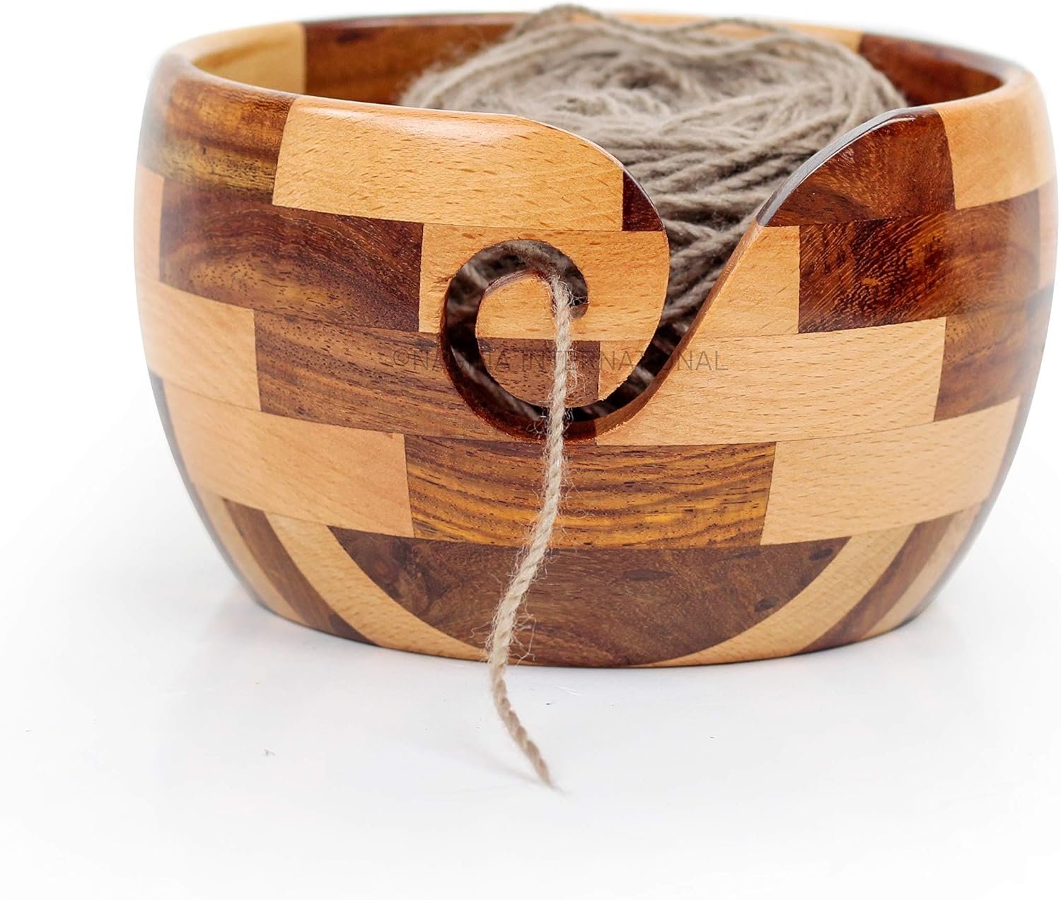 Wholesale Premium Yarn Storage Bowl for Balls & Skeins Crochet Knitting Accessory Made of Turmeric Rosewood Knitter Gift Notions Large Factory Wholesale Premium Yarn Storage Bowl for Balls & Skeins Crochet Knitting Accessory Made of Turmeric Rosewood Knitter Gift Notions Large Factory