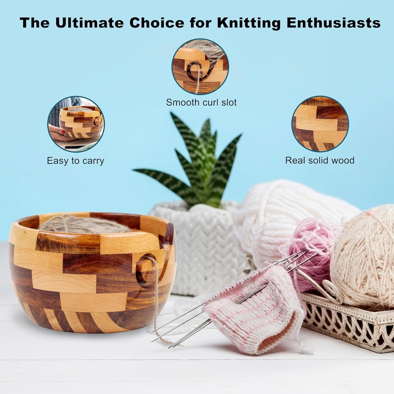 Wholesale Premium Yarn Storage Bowl for Balls & Skeins Crochet Knitting Accessory Made of Turmeric Rosewood Knitter Gift Notions Large Factory Wholesale Premium Yarn Storage Bowl for Balls & Skeins Crochet Knitting Accessory Made of Turmeric Rosewood Knitter Gift Notions Large Factory
