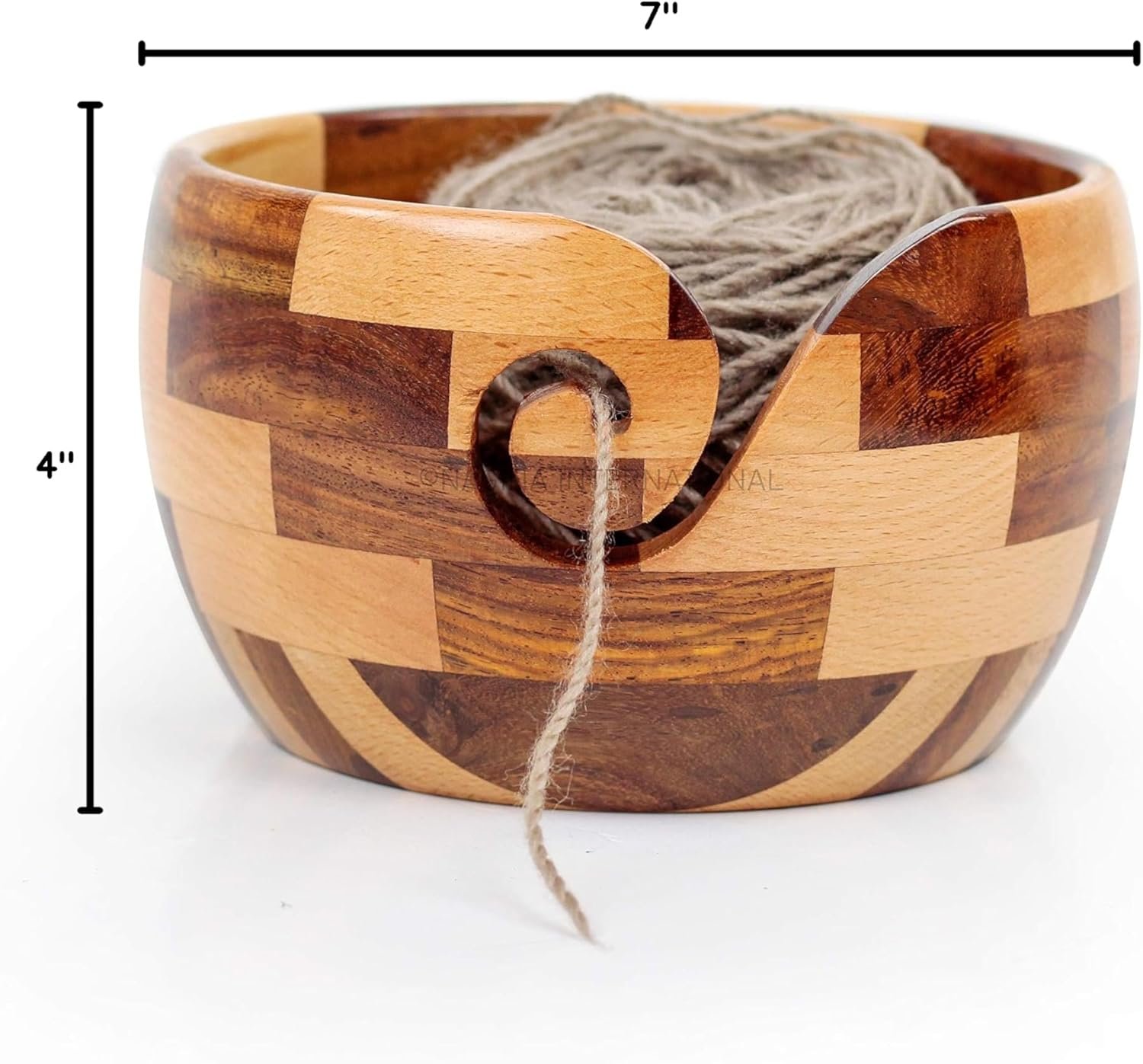 Wholesale Premium Yarn Storage Bowl for Balls & Skeins Crochet Knitting Accessory Made of Turmeric Rosewood Knitter Gift Notions Large Factory Wholesale Premium Yarn Storage Bowl for Balls & Skeins Crochet Knitting Accessory Made of Turmeric Rosewood Knitter Gift Notions Large Factory
