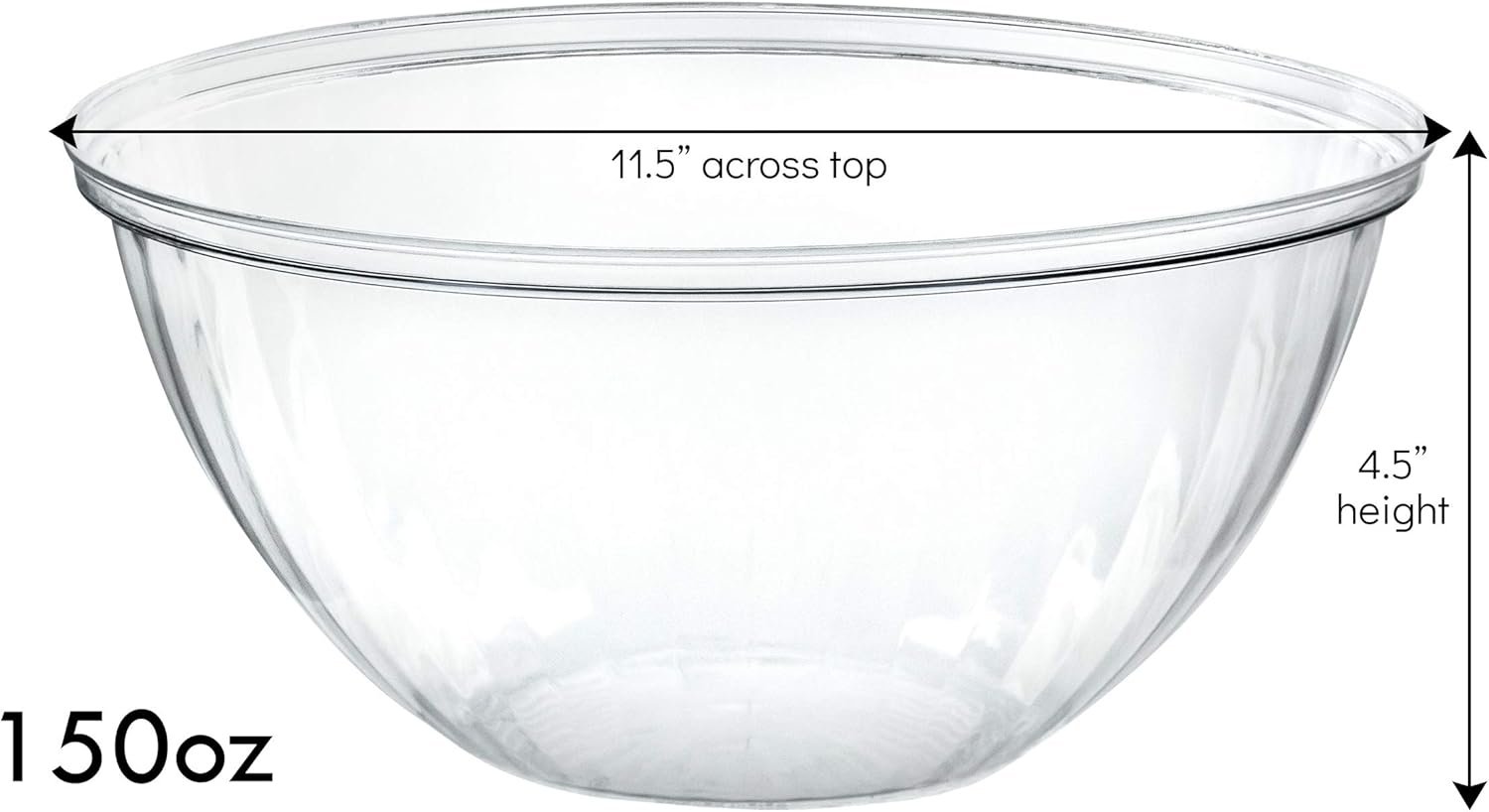 Wholesale 150 Ounce Round Crystal Clear Disposable Plastic Serving Bowls for Snacks Chips Candy Dishes Party Salads Pack of 2 Factory Wholesale 150 Ounce Round Crystal Clear Disposable Plastic Serving Bowls for Snacks Chips Candy Dishes Party Salads Pack of 2 Factory