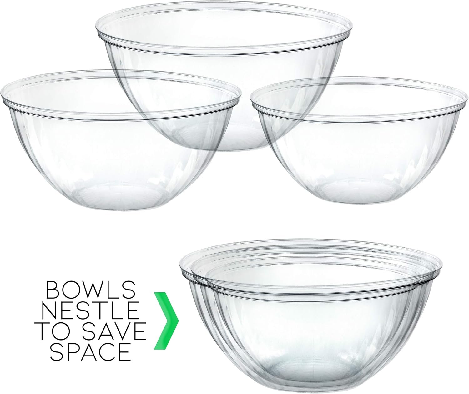 Wholesale 150 Ounce Round Crystal Clear Disposable Plastic Serving Bowls for Snacks Chips Candy Dishes Party Salads Pack of 2 Factory Wholesale 150 Ounce Round Crystal Clear Disposable Plastic Serving Bowls for Snacks Chips Candy Dishes Party Salads Pack of 2 Factory