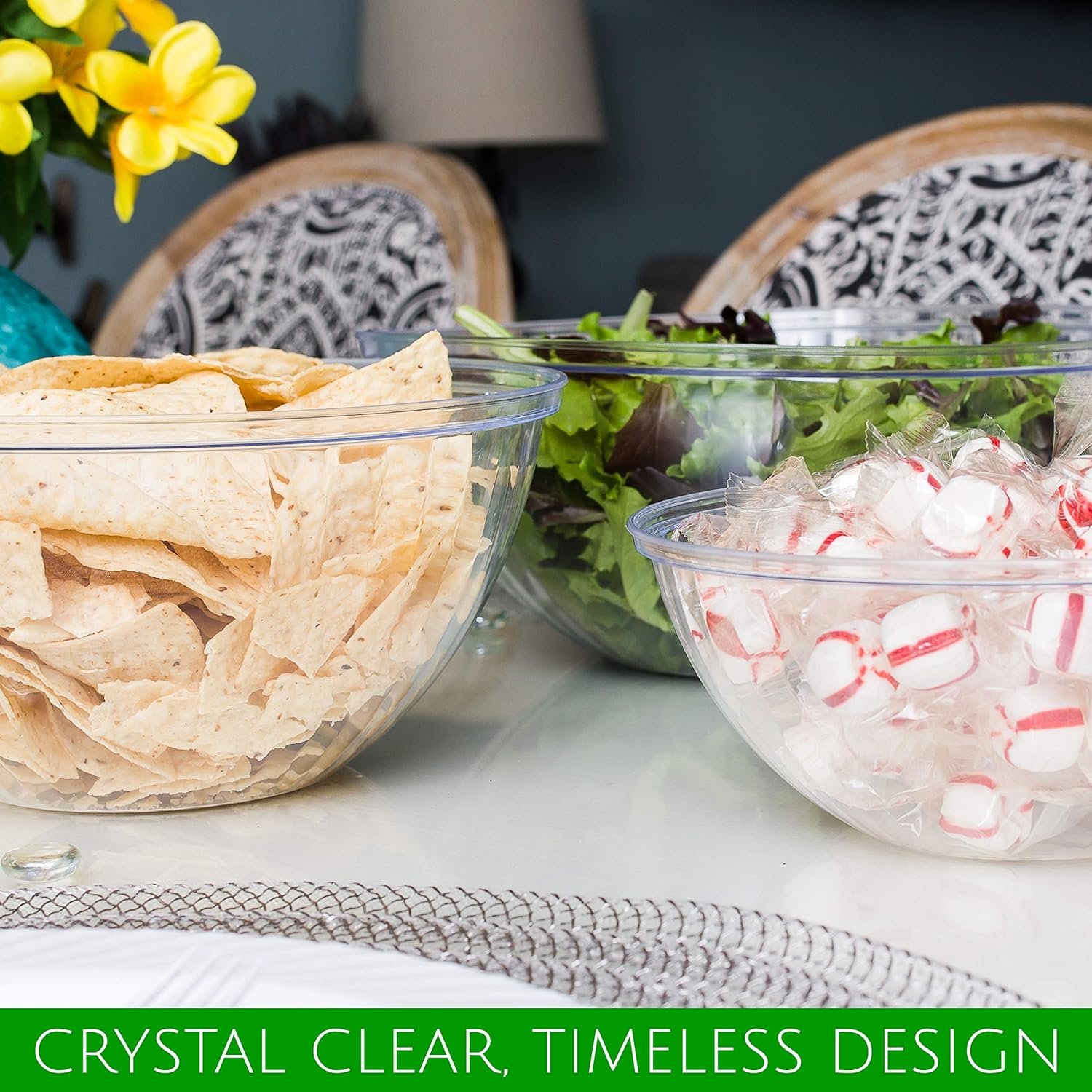 Wholesale 150 Ounce Round Crystal Clear Disposable Plastic Serving Bowls for Snacks Chips Candy Dishes Party Salads Pack of 2 Factory Wholesale 150 Ounce Round Crystal Clear Disposable Plastic Serving Bowls for Snacks Chips Candy Dishes Party Salads Pack of 2 Factory