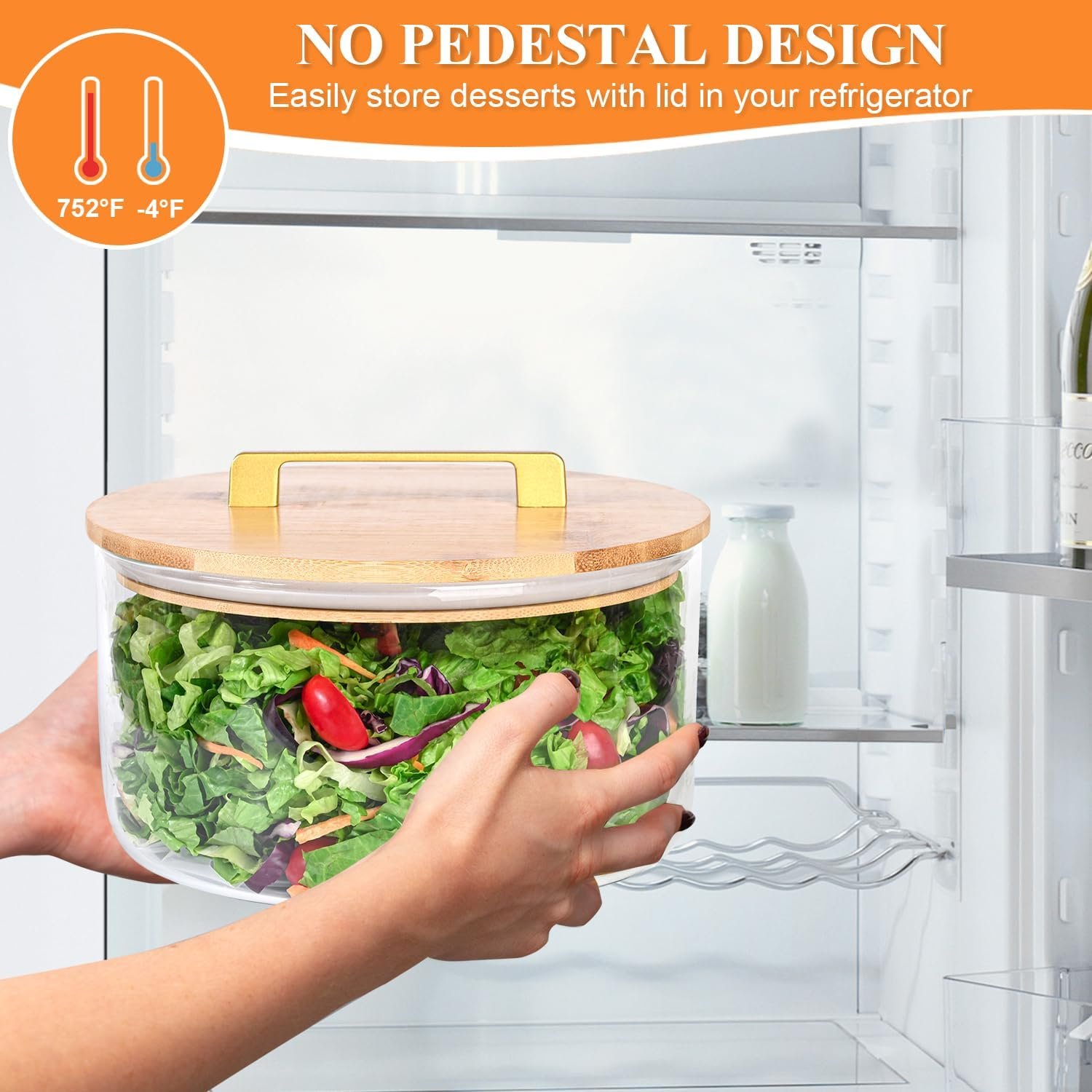 OEM 10 Inch Large Glass Trifle Salad Bowl with Sealed Lid Versatile for Mixing Serving Ice Cream Cake Fruit Baking Dessert Party DIY Microwave Safe Factory OEM 10 Inch Large Glass Trifle Salad Bowl with Sealed Lid Versatile for Mixing Serving Ice Cream Cake Fruit Baking Dessert Party DIY Microwave Safe Factory