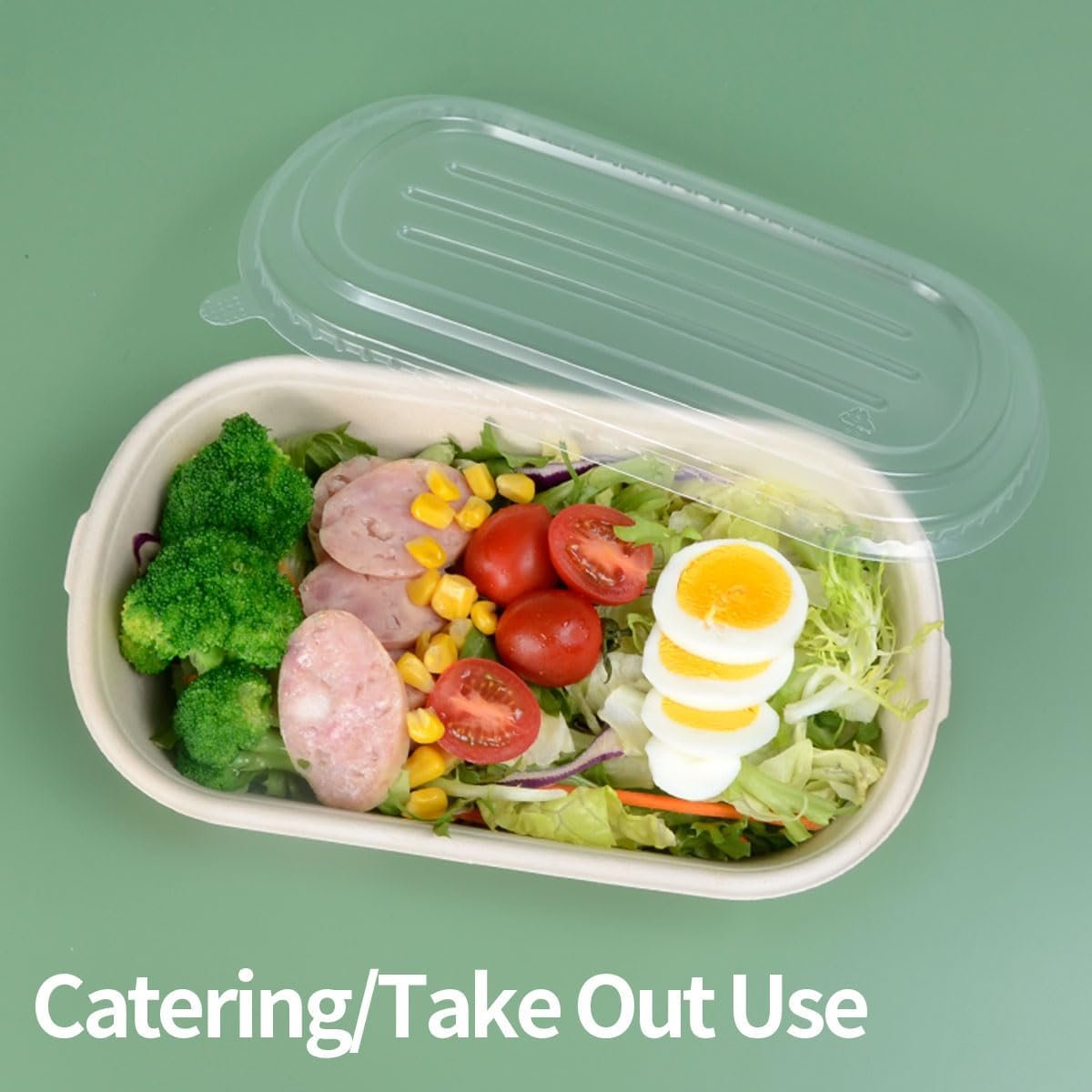 Wholesale 50 Pack 32 oz Disposable Paper Meal Prep Containers with Lids for Lunch Leftovers 50 Bowls 50 Lids Factory