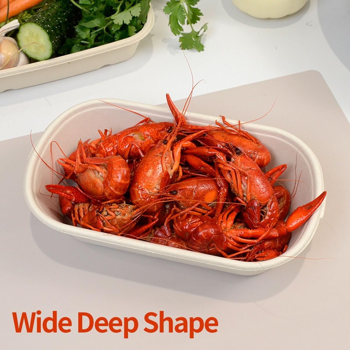 Wholesale 50 Pack 32 oz Disposable Paper Meal Prep Containers with Lids for Lunch Leftovers 50 Bowls 50 Lids Factory