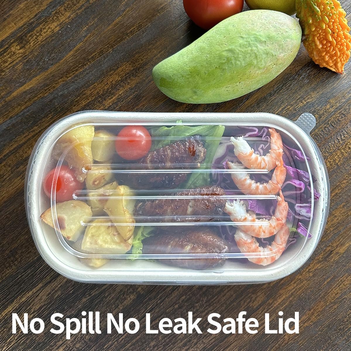 Wholesale 50 Pack 32 oz Disposable Paper Meal Prep Containers with Lids for Lunch Leftovers 50 Bowls 50 Lids Factory