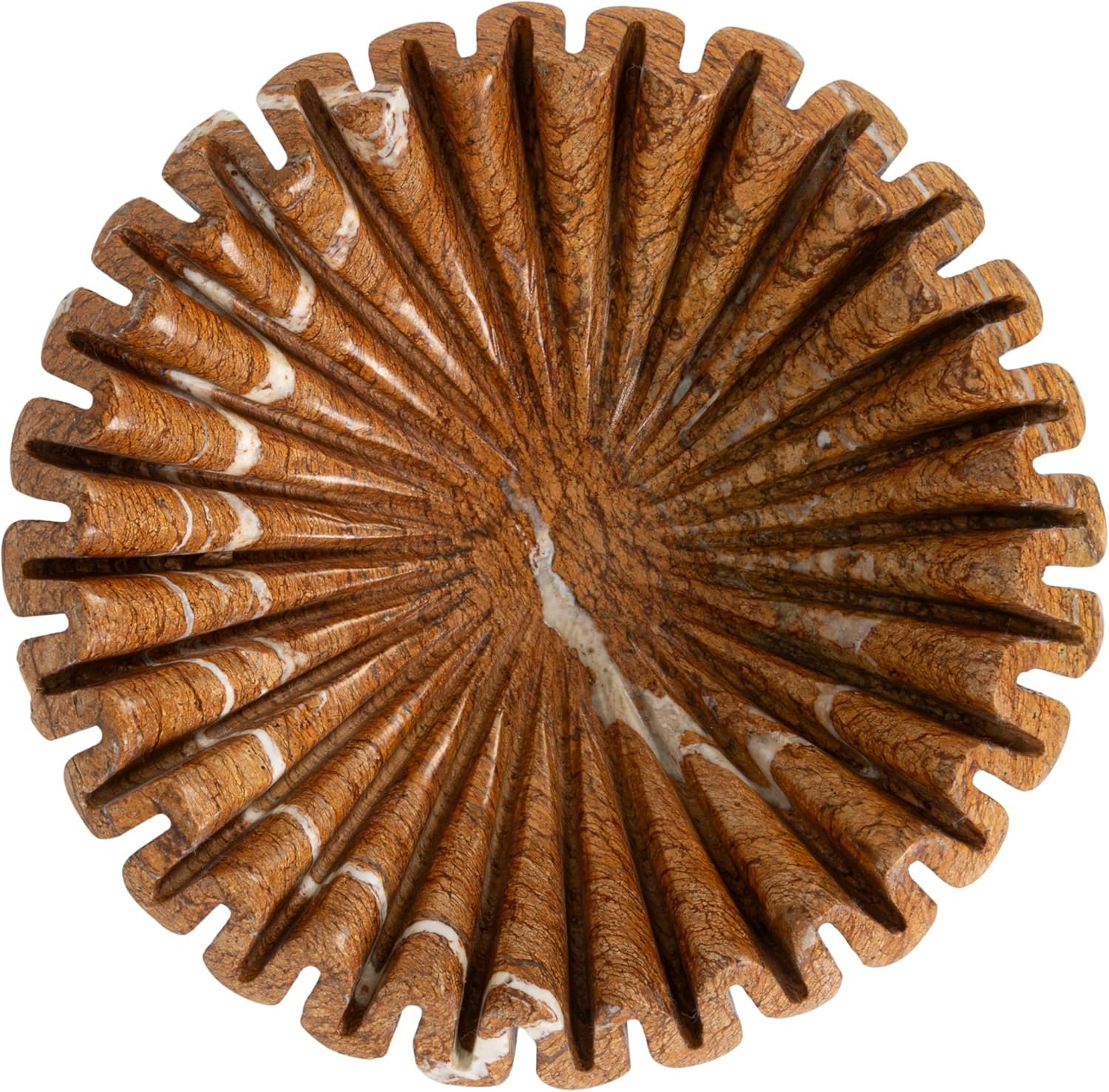 OEM Round Marble Pleated Beige Dish Factory OEM Round Marble Pleated Beige Dish Factory