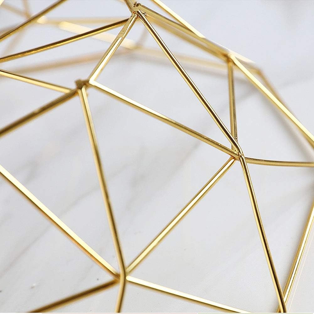 OEM Gold Geometric Metal Wire Fruit Bowl Iron Art Storage Basket Normal Factory