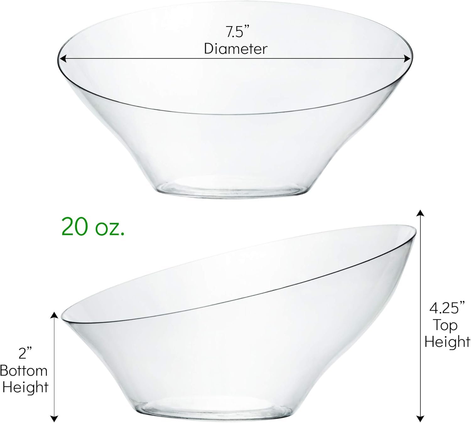 Wholesale Disposable Angled Round Medium Clear Serving Bowls Pack of 4 for Parties Snacks Salads Factory Wholesale Disposable Angled Round Medium Clear Serving Bowls Pack of 4 for Parties Snacks Salads Factory