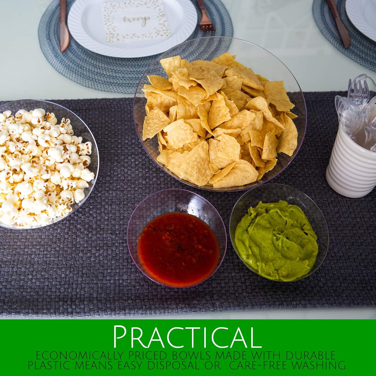 Wholesale Disposable Angled Round Medium Clear Serving Bowls Pack of 4 for Parties Snacks Salads Factory Wholesale Disposable Angled Round Medium Clear Serving Bowls Pack of 4 for Parties Snacks Salads Factory