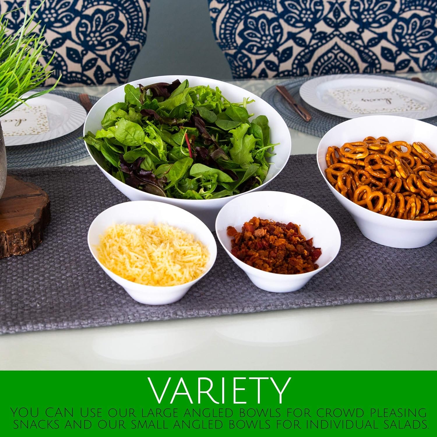 Wholesale Disposable Angled Round Medium Clear Serving Bowls Pack of 4 for Parties Snacks Salads Factory Wholesale Disposable Angled Round Medium Clear Serving Bowls Pack of 4 for Parties Snacks Salads Factory