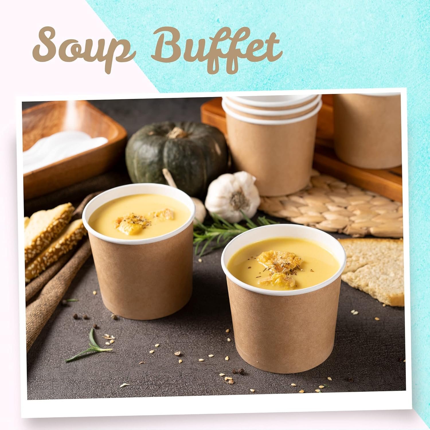 Wholesale 11-Oz Paper Ice Cream Cups 50-Count Disposable Dessert Bowls for Hot or Cold Food Party Treats Sundae Frozen Yogurt Soup Brown Factory