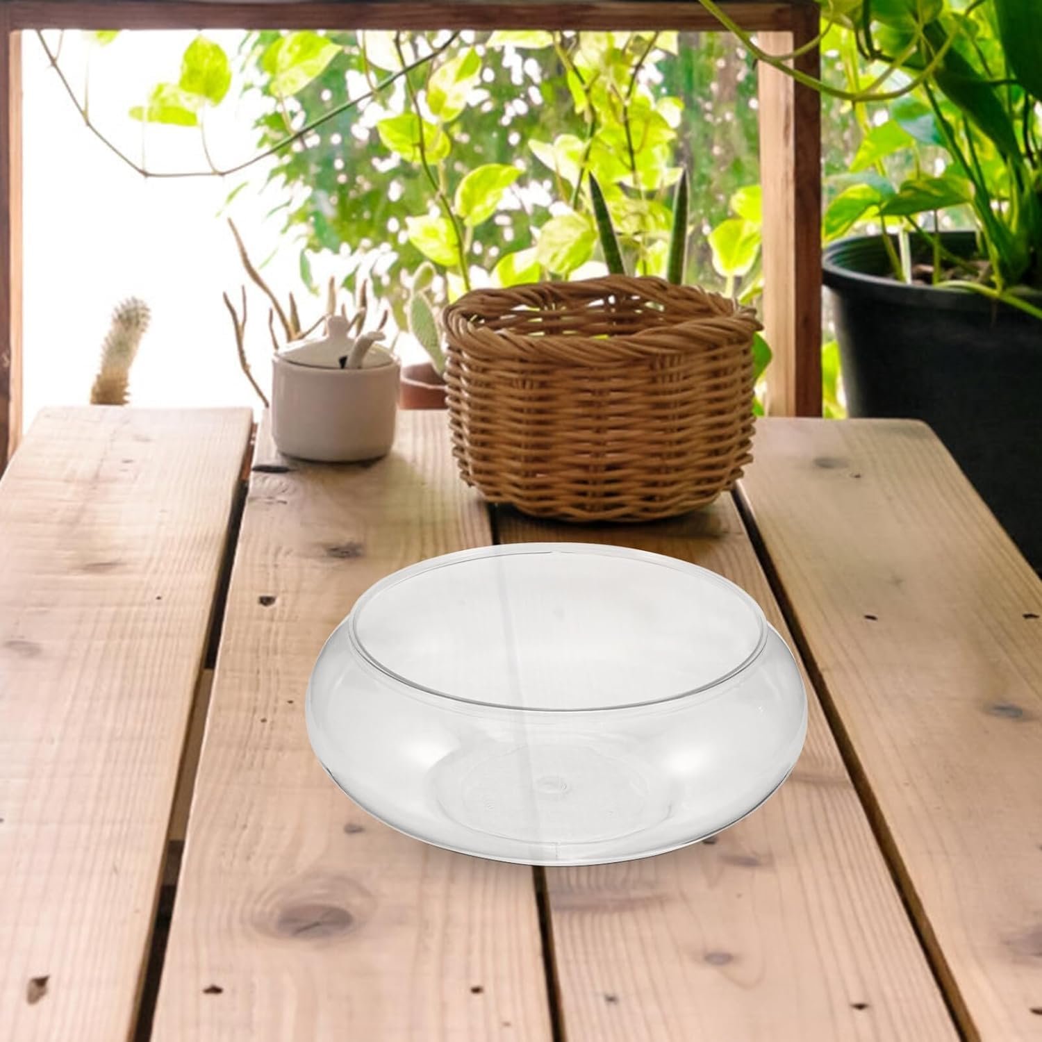 OEM Clear Bubble Fish Bowl Vase Round Shallow Planter Terrarium Aquatic Hydroponic Pot Aquarium Daffodil Container Factory