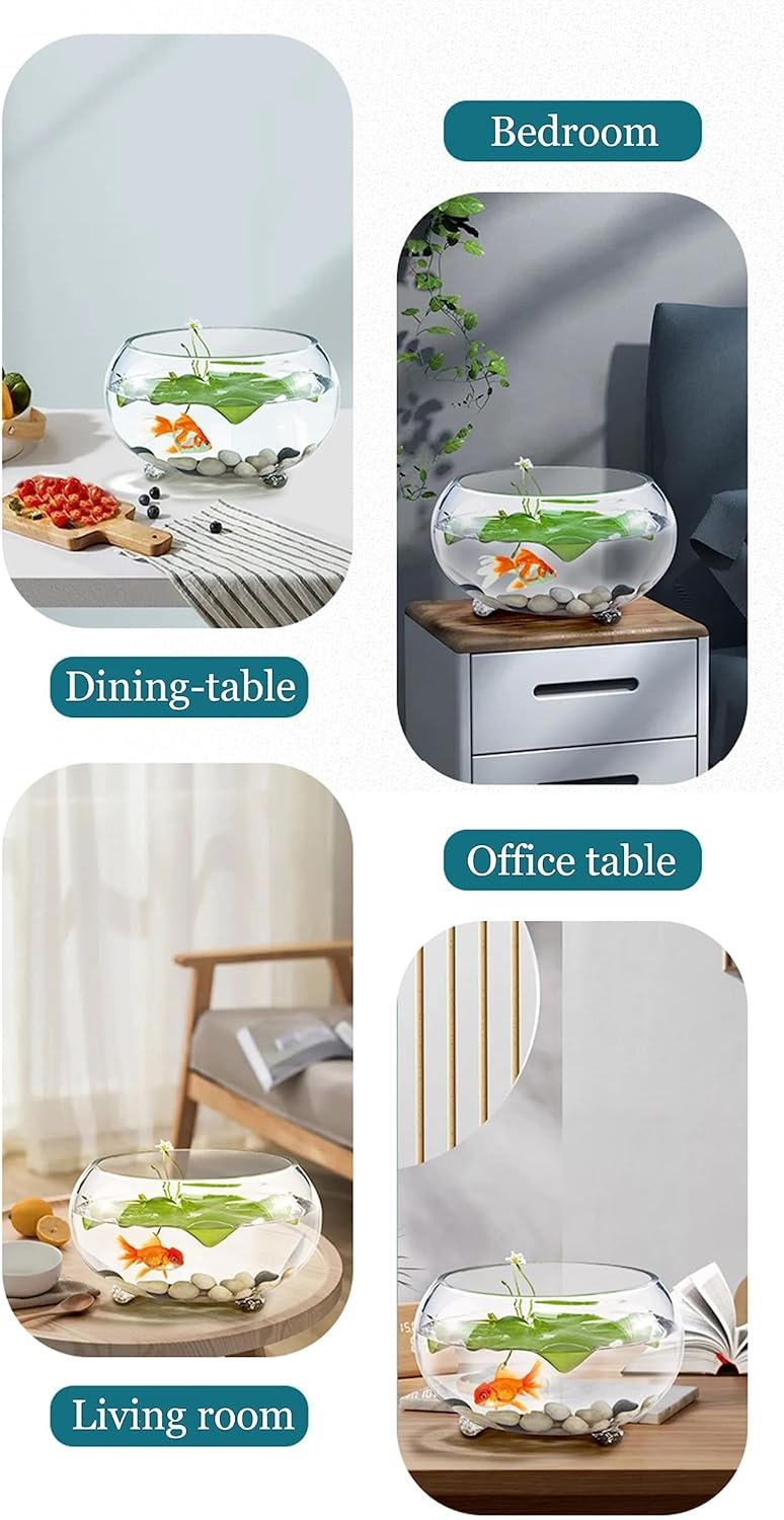 OEM 2 Gallon Glass Fish Tank Sturdy Betta Bowl for Small Ornamental Fish Reptiles High Transparency Viewing with Support Feet Factory