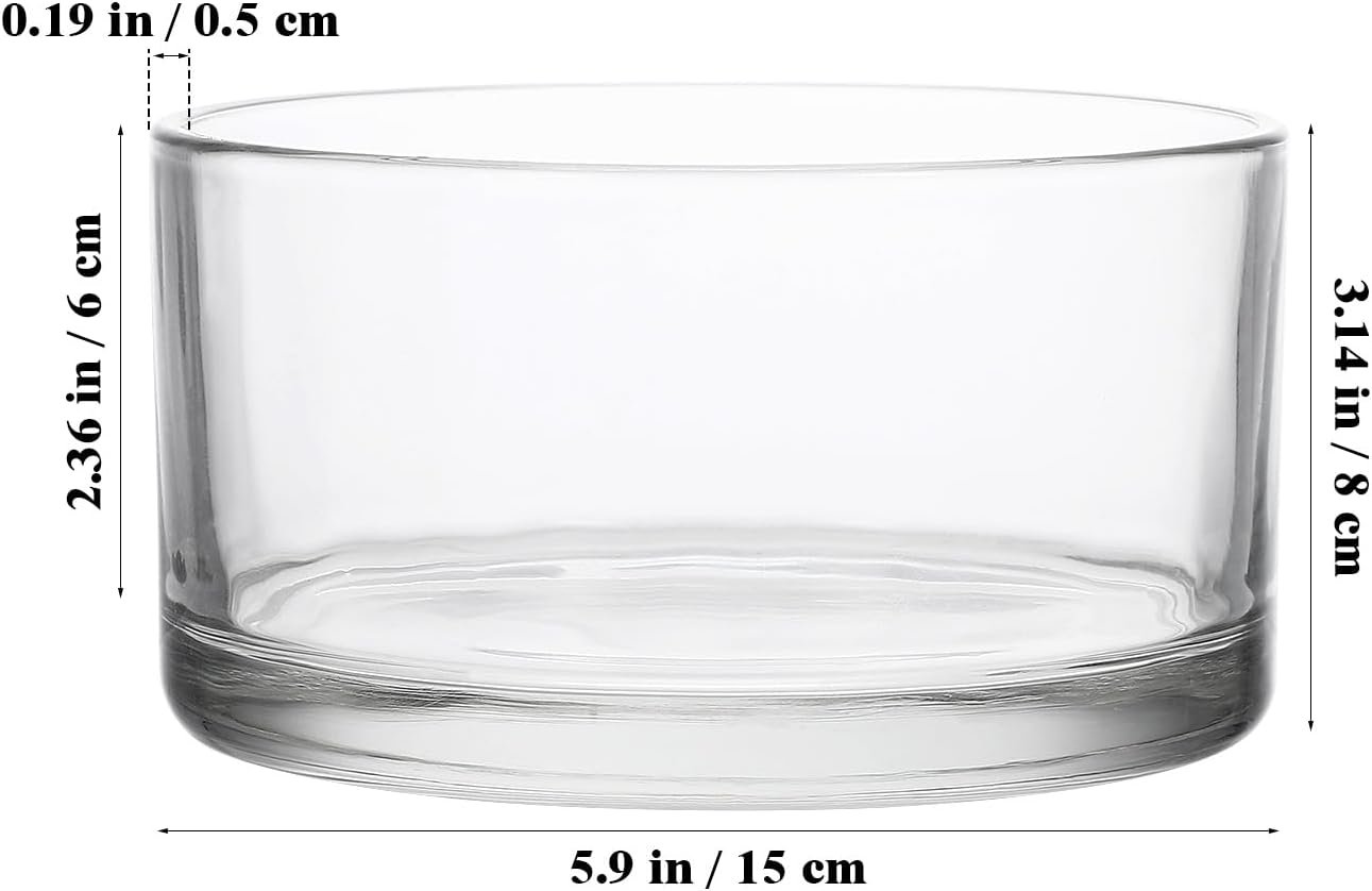 Wholesale 3 inch Tall x 6 inch Wide Glass Vase for Flowers Plants Candles Fish Decorative Fish Bowl Wedding Housewarming Gift Factory