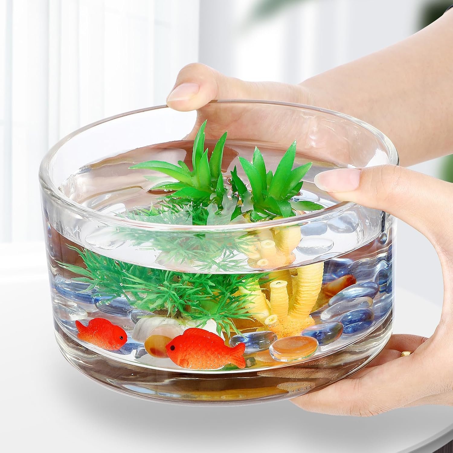 Wholesale 3 inch Tall x 6 inch Wide Glass Vase for Flowers Plants Candles Fish Decorative Fish Bowl Wedding Housewarming Gift Factory