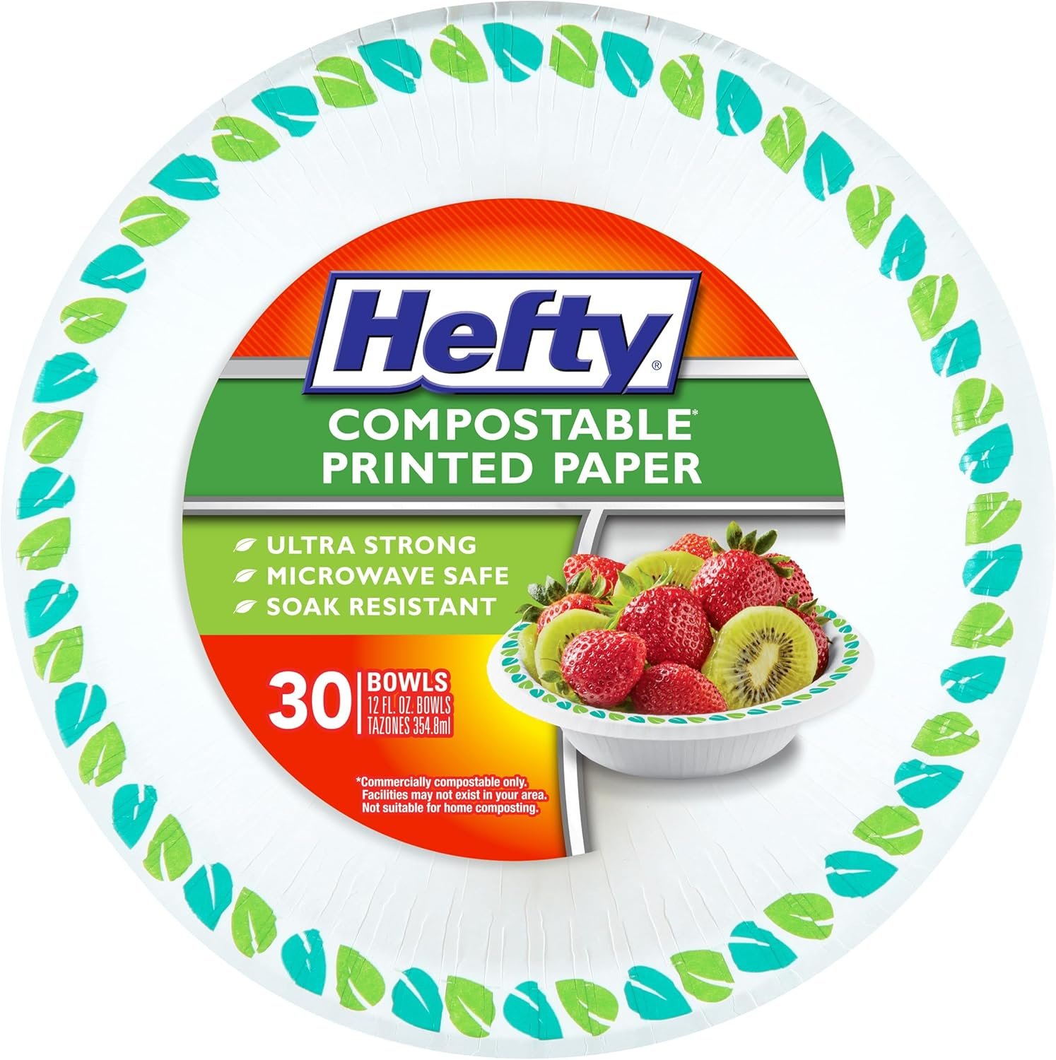 Hefty Compostable 12oz Bowl 30ct