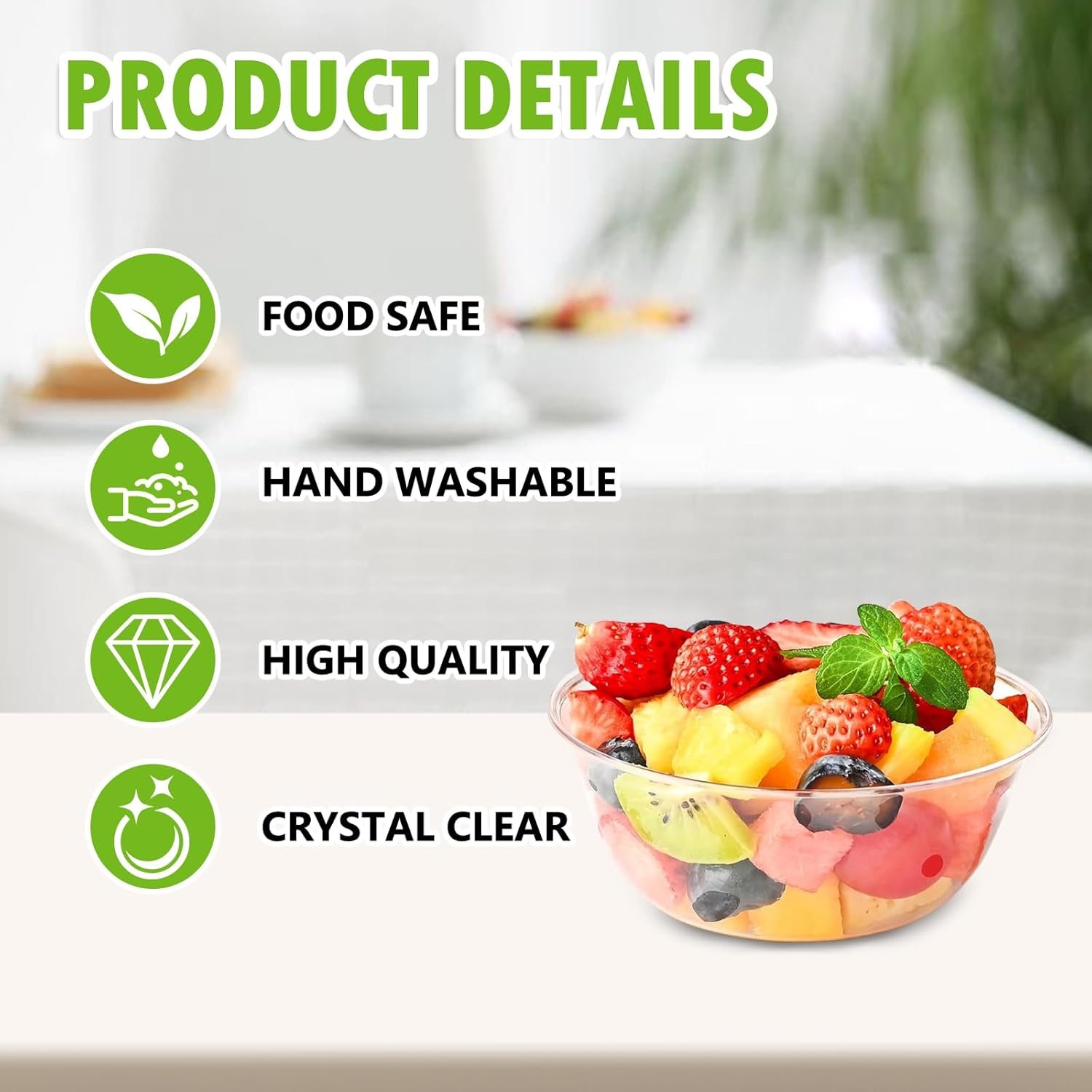 Wholesale 50 Pack 12 oz Clear Plastic Disposable Serving Bowls for Salad Soup Fruit Snack Appetizer Parfait Ice Cream Dessert Kitchen Birthday Wedding Catering Party Supplies Factory Wholesale 50 Pack 12 oz Clear Plastic Disposable Serving Bowls for Salad Soup Fruit Snack Appetizer Parfait Ice Cream Dessert Kitchen Birthday Wedding Catering Party Supplies Factory