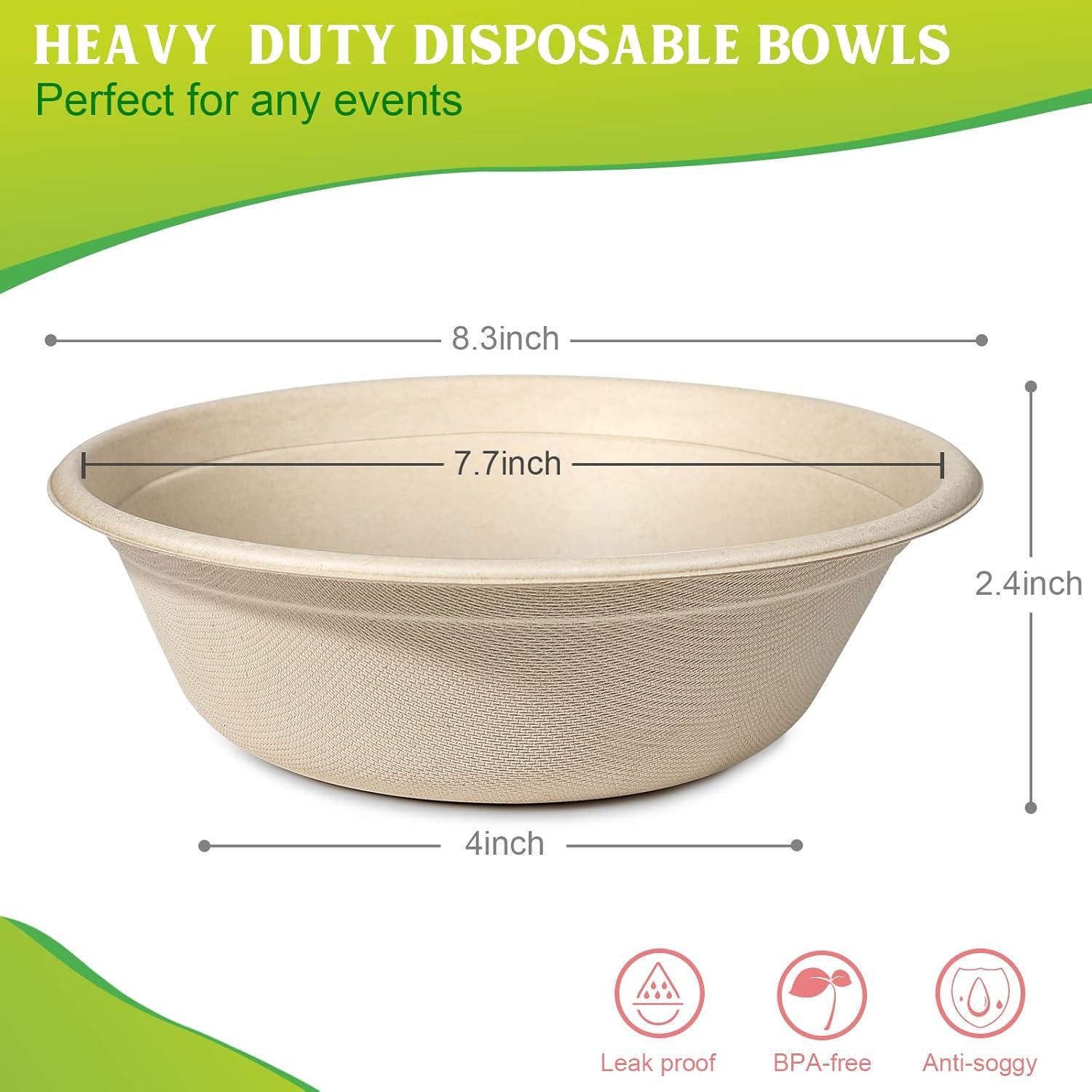 Wholesale 32oz Large Heavy Duty Biodegradable Microwavable Eco Friendly Bagasse Paper Bowls 120 Pack for Hot Soup Milk Cereals Snacks Salads Factory Wholesale 32oz Large Heavy Duty Biodegradable Microwavable Eco Friendly Bagasse Paper Bowls 120 Pack for Hot Soup Milk Cereals Snacks Salads Factory