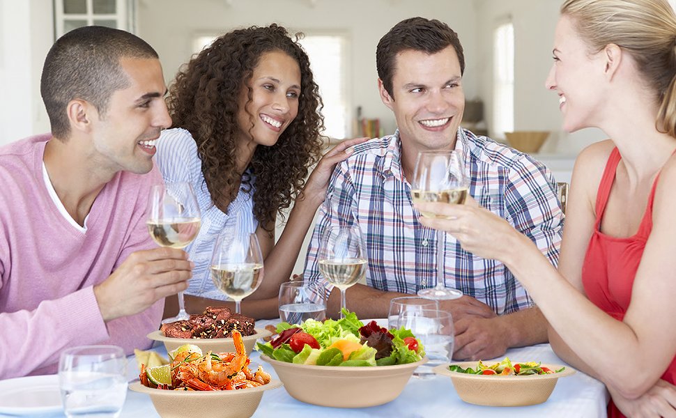 Wholesale 32oz Large Heavy Duty Biodegradable Microwavable Eco Friendly Bagasse Paper Bowls 120 Pack for Hot Soup Milk Cereals Snacks Salads Factory Wholesale 32oz Large Heavy Duty Biodegradable Microwavable Eco Friendly Bagasse Paper Bowls 120 Pack for Hot Soup Milk Cereals Snacks Salads Factory