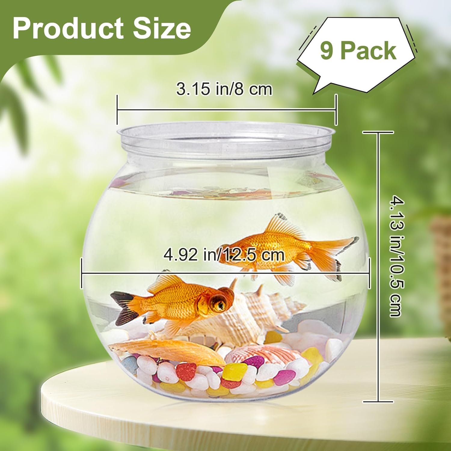 Wholesale 9 Pcs 26 Oz Clear Unbreakable Plastic Fish Bowls Mini Betta Tanks for Candy Carnival Games Halloween Table Centerpieces Party Decor Factory