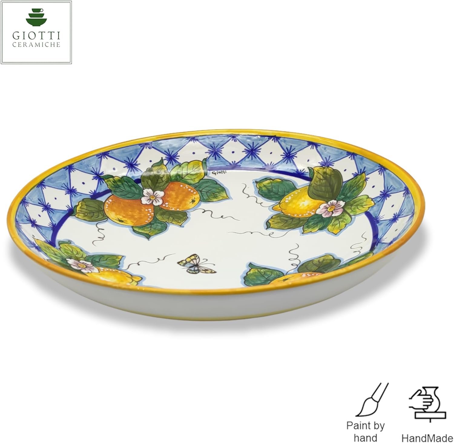 Wholesale Extra Large Ceramic Pasta Bowl Kitchen Serving Platter Hand Painted Pottery Salad Bowl Dinnerware Plates Set Factory