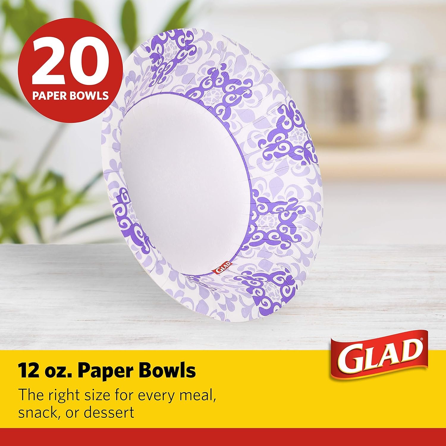 Wholesale Round Disposable Paper Bowls Purple Victorian Design Heavy Duty Soak Proof Cut-Resistant Microwavable for All Foods & Daily Use 12 Oz 20 Count Factory Wholesale Round Disposable Paper Bowls Purple Victorian Design Heavy Duty Soak Proof Cut-Resistant Microwavable for All Foods & Daily Use 12 Oz 20 Count Factory