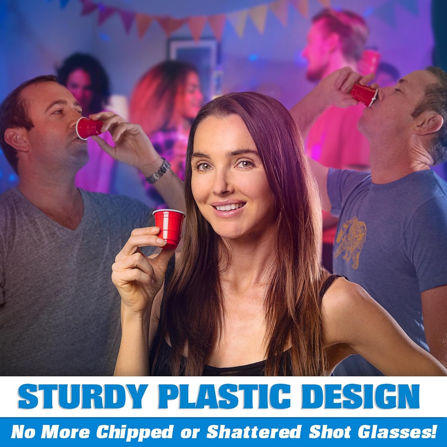 Wholesale 200 Pack 2 oz Mini Red Plastic Shot Party Cups Factory