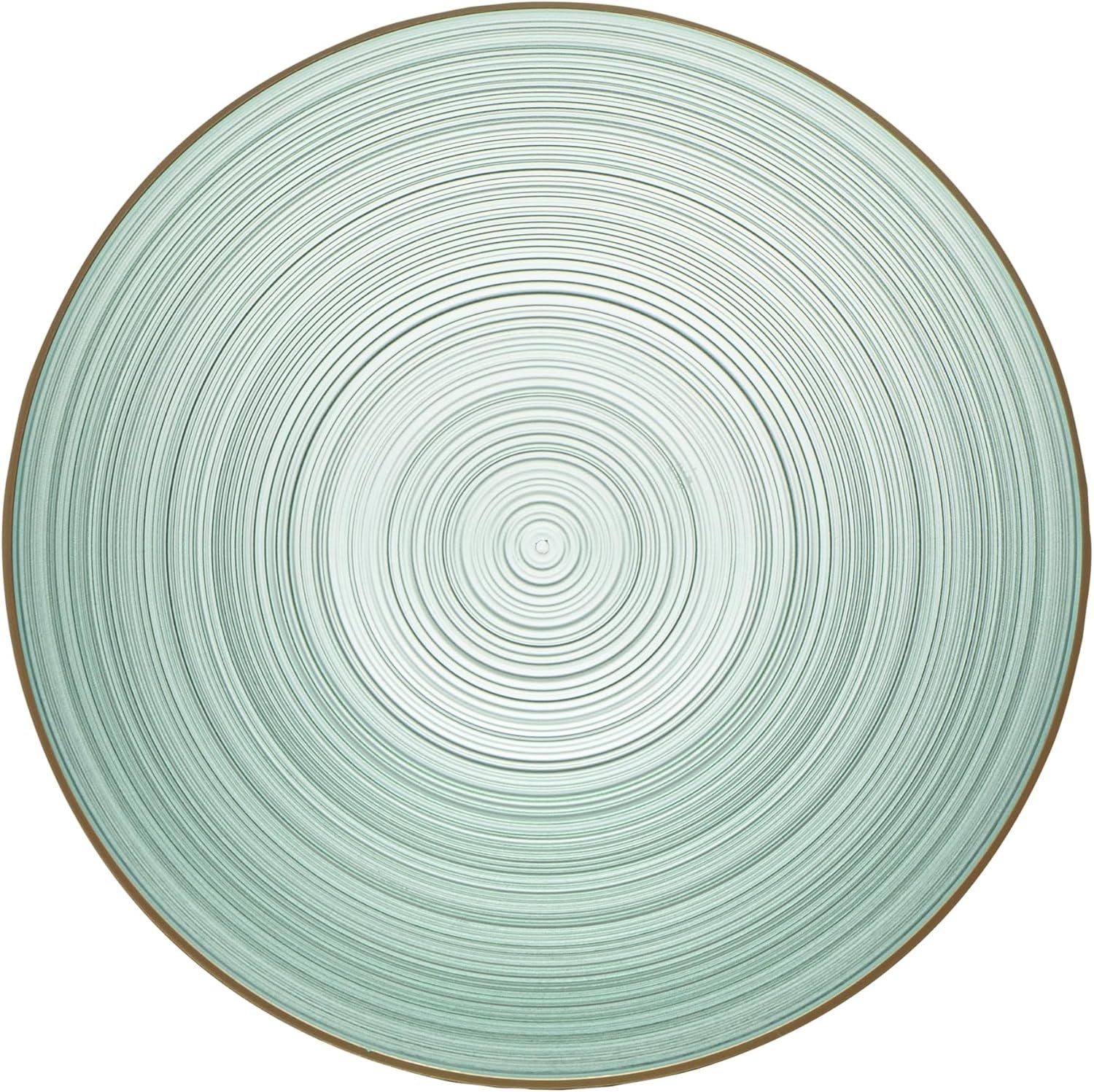 Wholesale 16 oz Gold Rimmed Disposable Plastic Soup Bowls 20 Pcs Heavy-Duty Green Translucent Rippled Dinnerware for Parties Desserts Salads Snacks Catering Factory