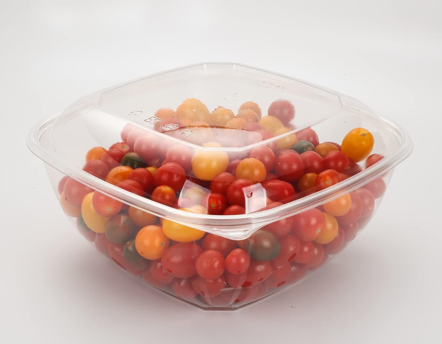 Wholesale 160oz 5 Sets Disposable Plastic Square Serving Bowls with Lids Large Clear Salad Containers Factory