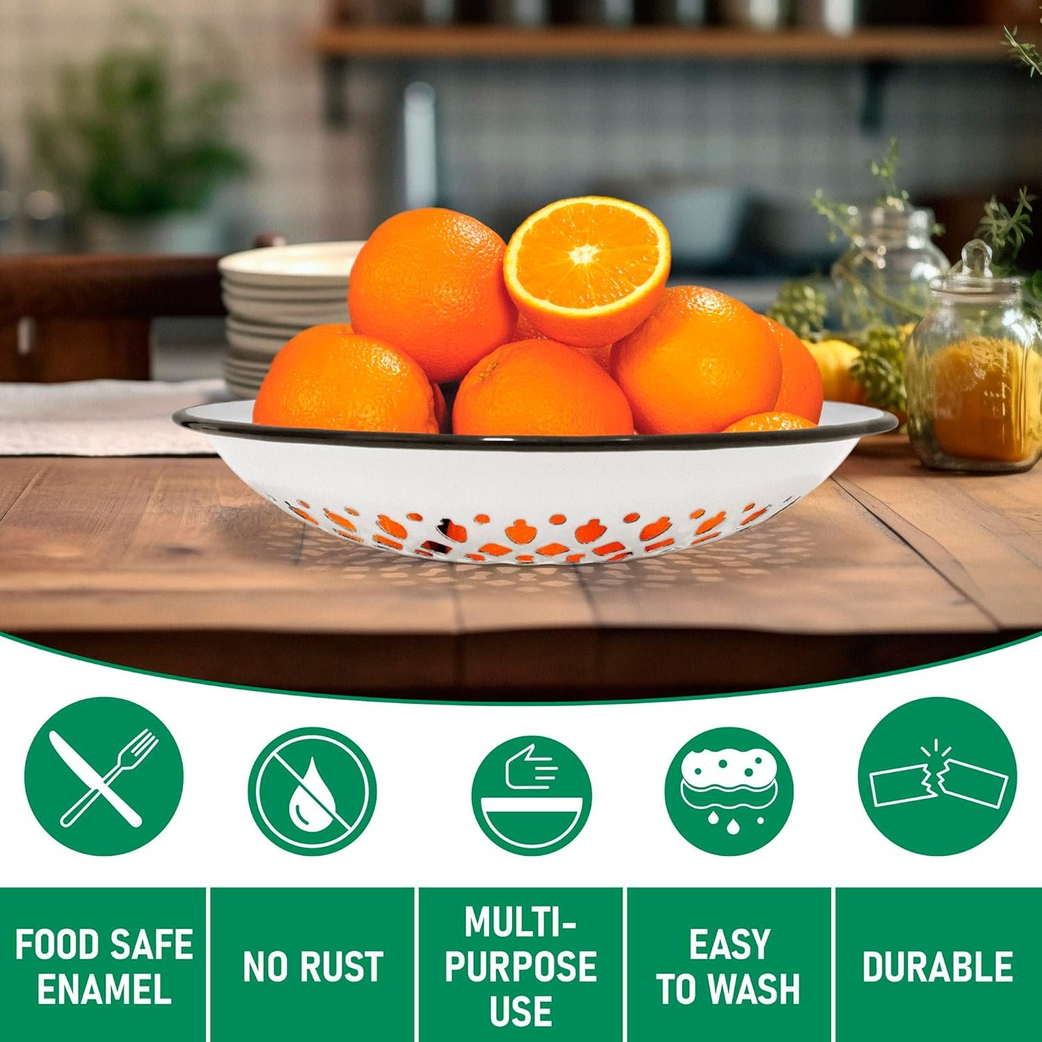 OEM Vintage Enamelware Vented Bread Plate Bowl Factory OEM Vintage Enamelware Vented Bread Plate Bowl Factory