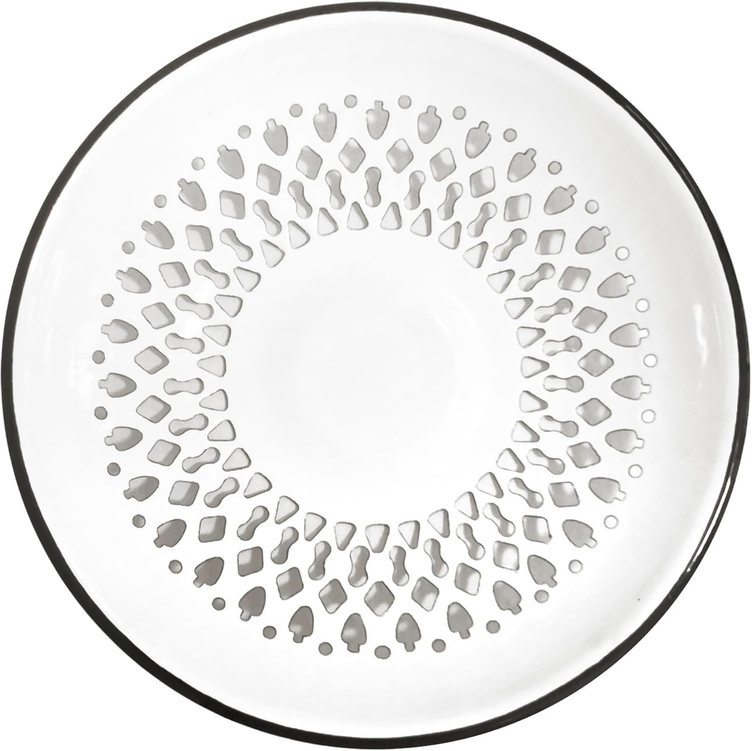 Enamelware Bread Plate - Vintage Look Enamel Vented Bread Bowl