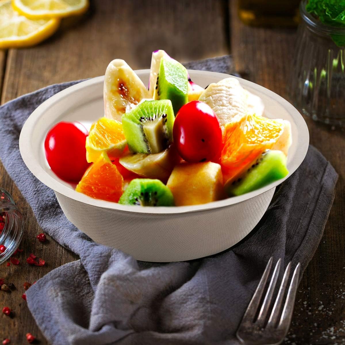 Wholesale 120PCS 16OZ Heavy Duty Biodegradable Compostable Paper Bowls Made from 100% Sugar Cane Fiber Microwave Hot Food Safe Factory