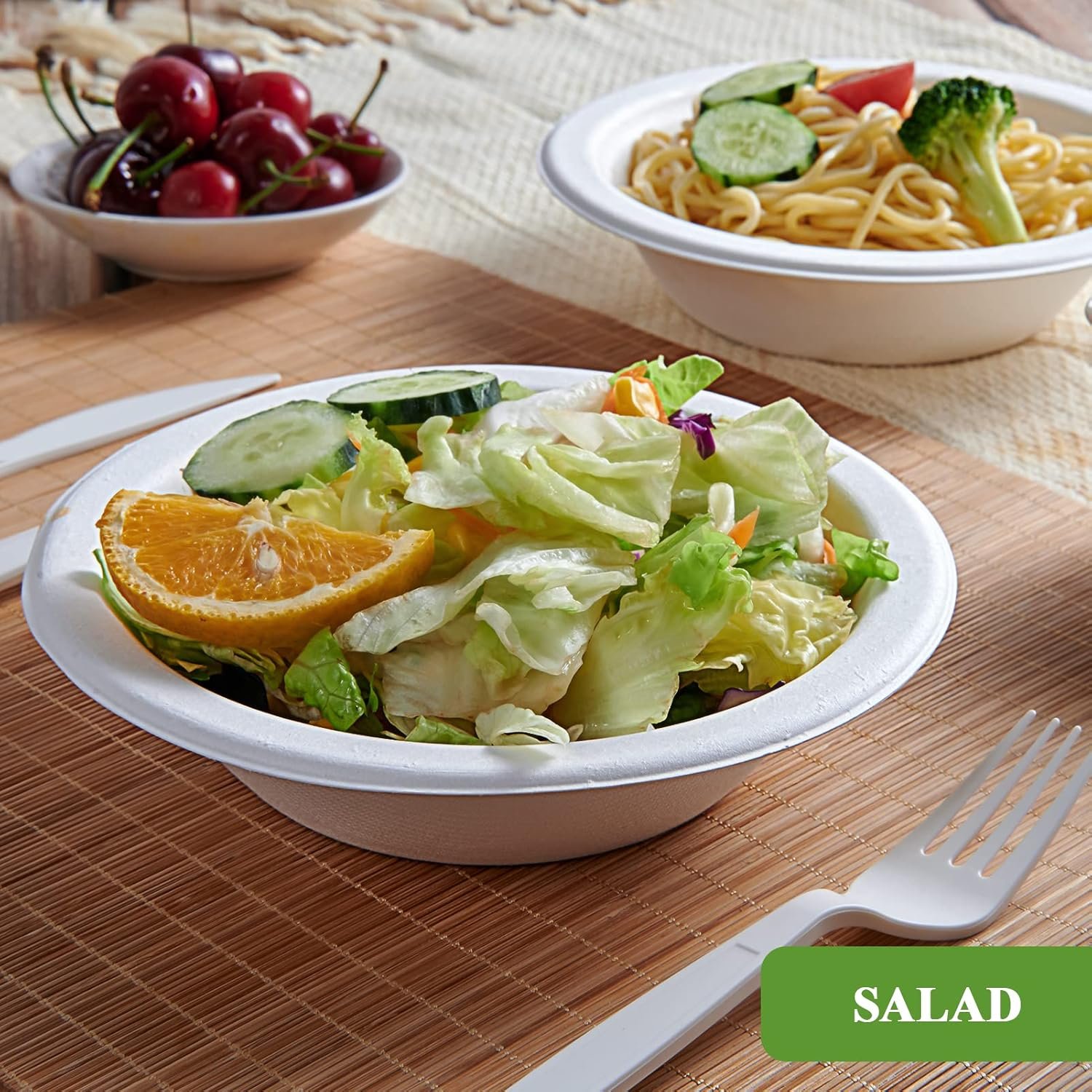 Wholesale 200 Pack 16 OZ Disposable Compostable Paper Bowls Eco-friendly Bagasse Heavy-duty for Milk Cereals Snacks Salads Bulk Factory