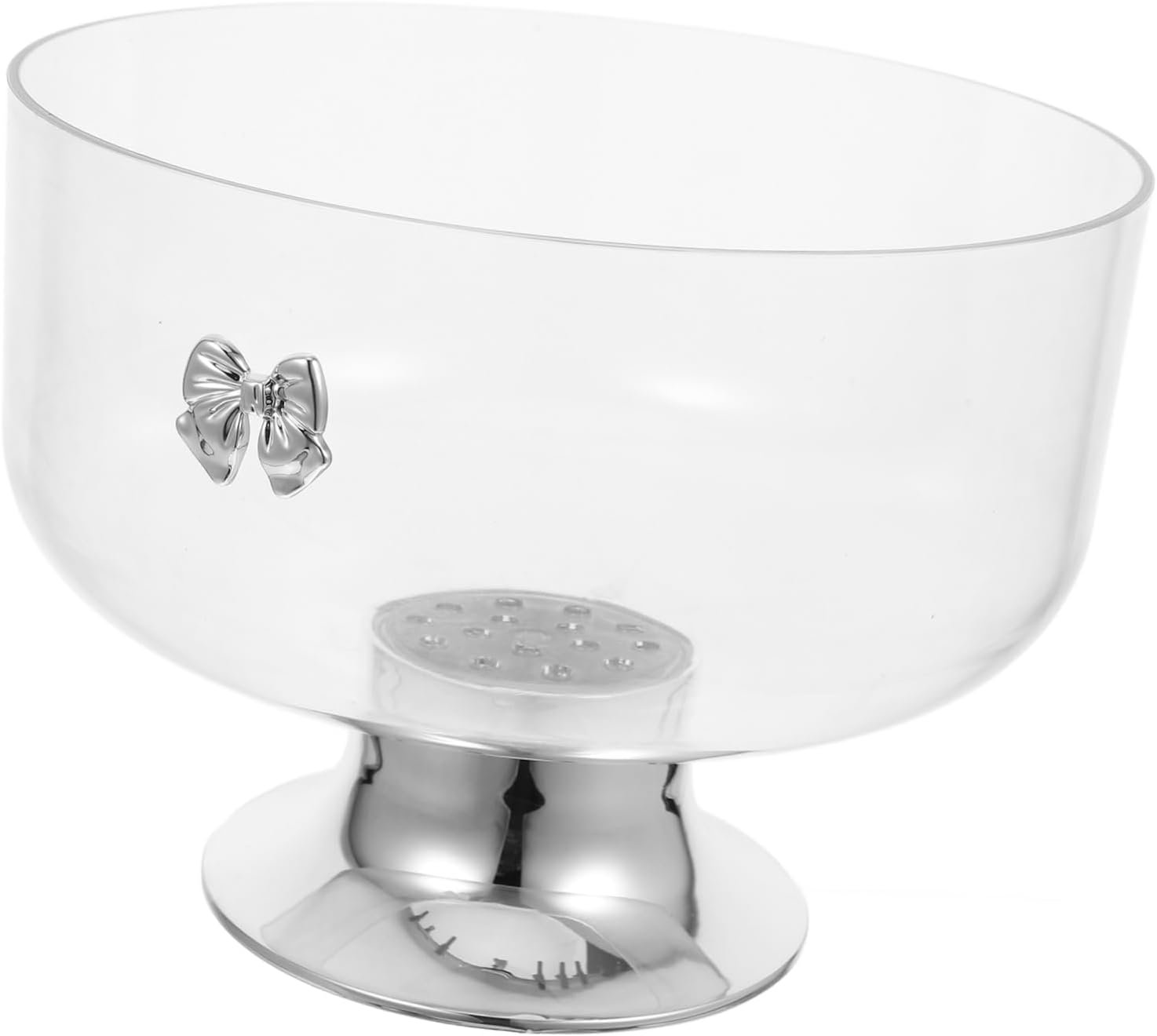 European Trifle Bowl with Pedestal Footed Dessert Stand for Fruits and Snacks Height Depth Reusable Kitchen Decor for Home Parties